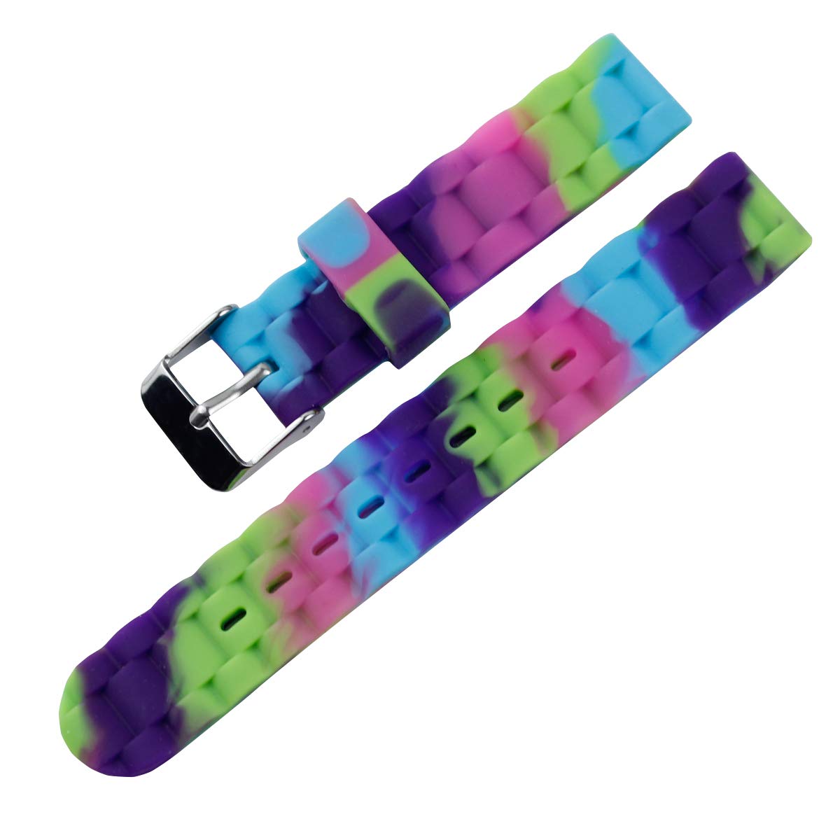 Waterproof Silicone Watch Band for Women & Men - 16mm Sport Wrist Strap with Pin Buckle - Durable & Comfortable for Running, Swimming & Outdoor Activities