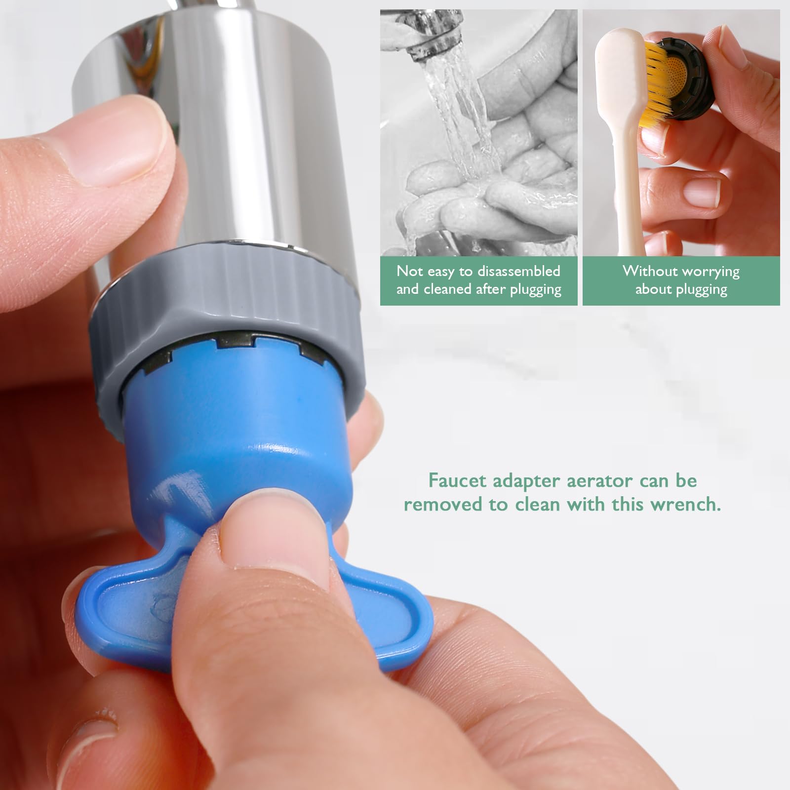 360° Swivel Faucet Aerator - 3-Function Kitchen Sink Nozzle for Easy Cleaning