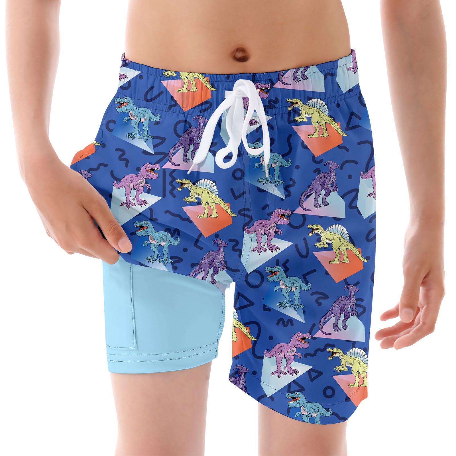 Boys Swim Trunks with Liner - Kids Bathing Suits for Pool & Beach