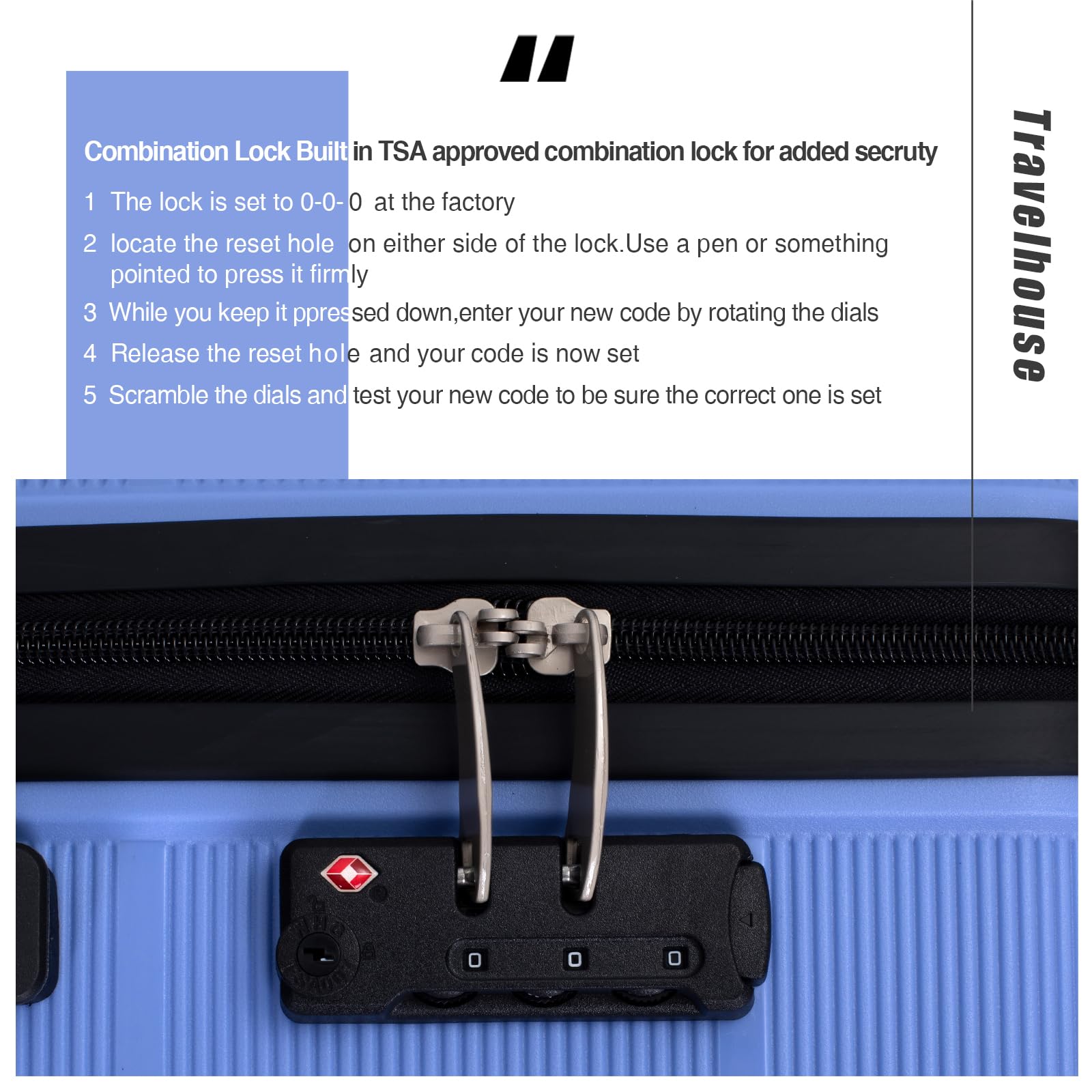 3-Piece Lightweight Hardside Luggage Set with Double Spinner Wheels & TSA Lock (20/24/28 Inch) - Purple Blue | Carry-On Suitcase for Air Travel, Business Trips & Family Vacations