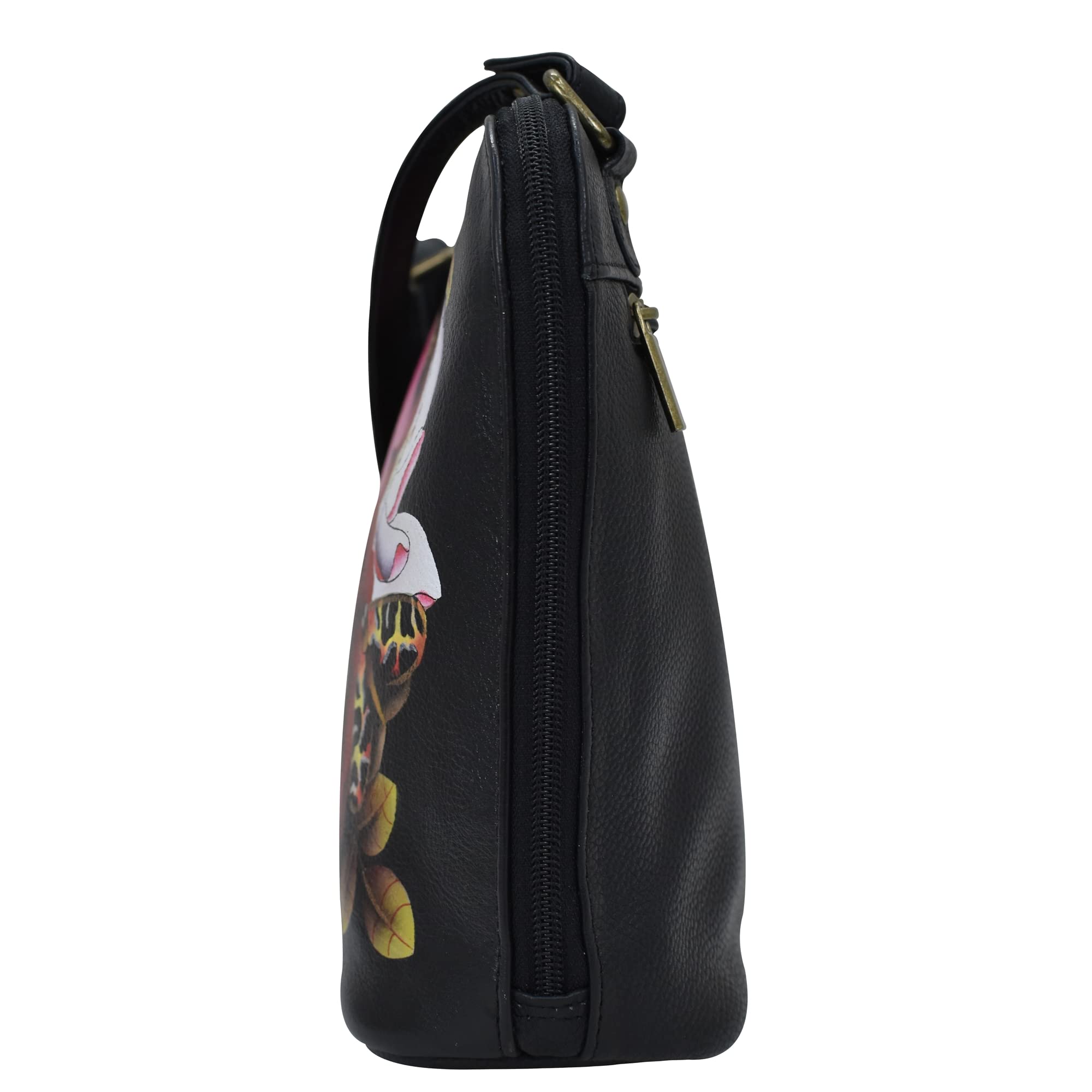 Anna by Anuschka Genuine Leather Crossbody Organizer Bag - Stylish & Functional Purse for Women, Travel, Work & Everyday Use