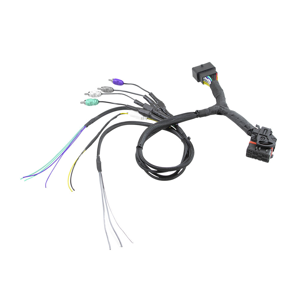 2014-2023 Harley Davidson Radio Wiring Harness Kit - Standard Model with 4CH Inputs, Load Resistor & 4CH Outputs by MSTLINK | Compatible with Touring Models | Easy Motorcycle Stereo Installation