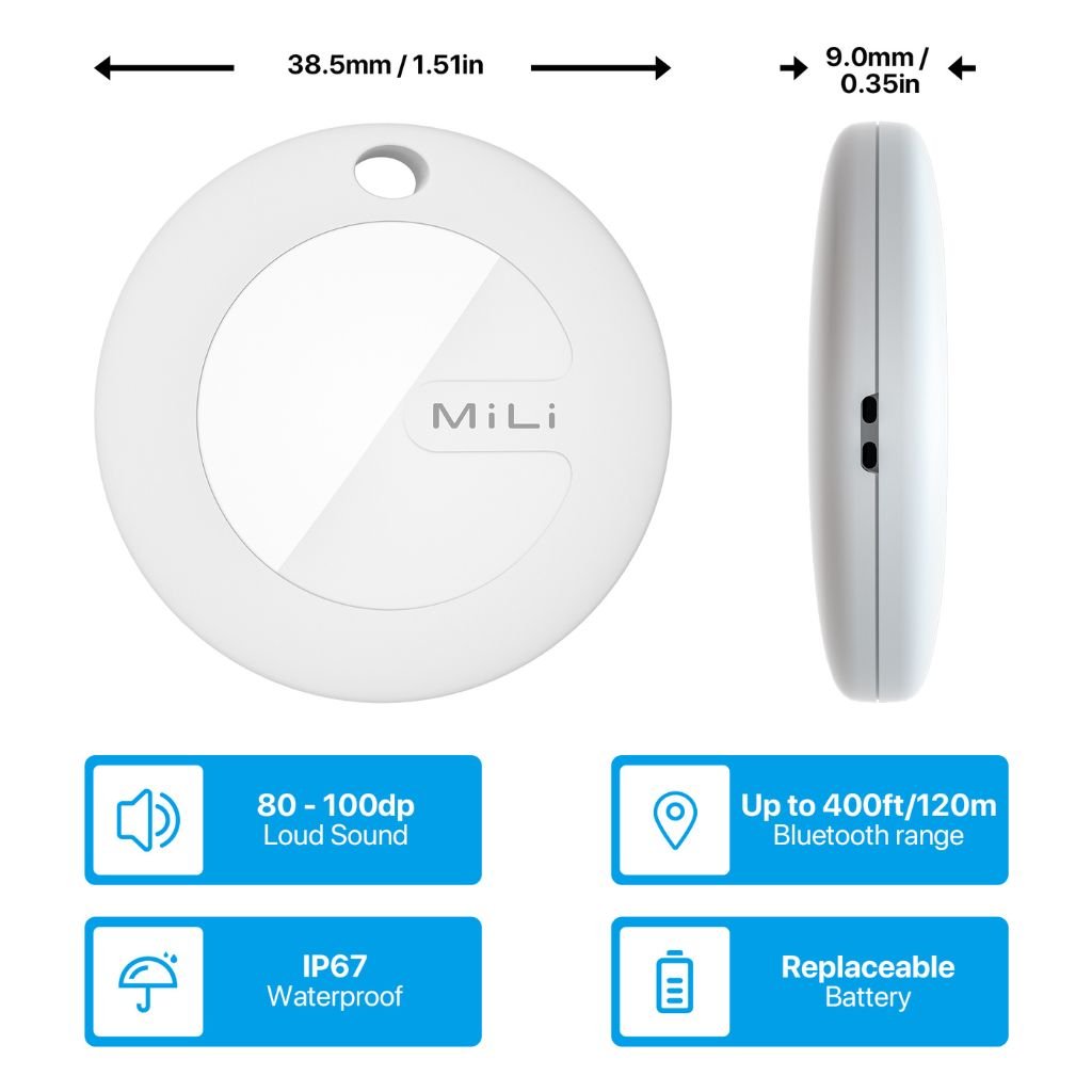 MiTag Luggage Tracker 3 Pack - Apple Find My Compatible GPS Locator for Travel, Suitcases & Backpacks | Prevent Lost Luggage on Flights & Vacations