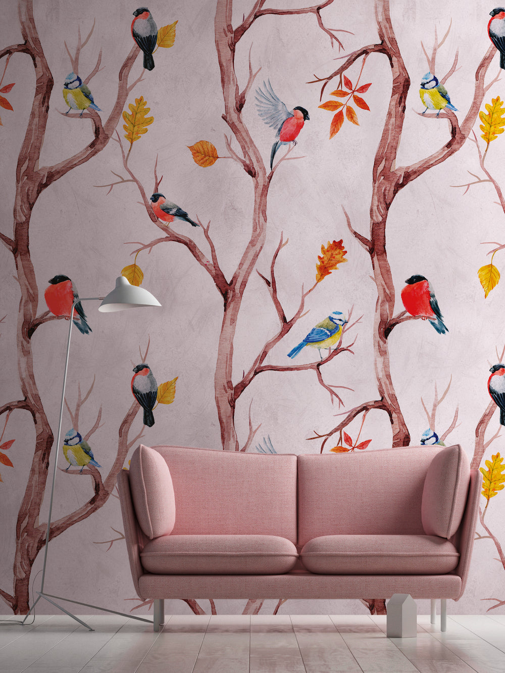 Birds on Branches Wall Art - Handmade Nature-Themed Home Decor for Living Room, Bedroom & Office - Perfect for Boho, Farmhouse & Modern Interior Design