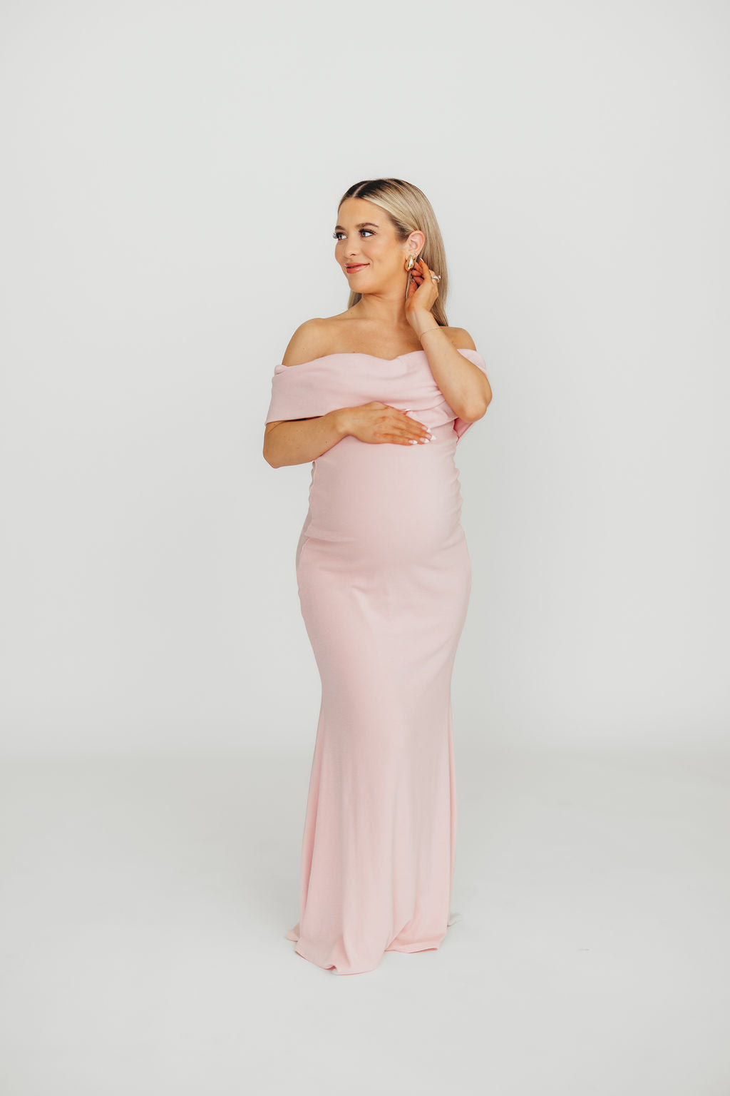 Monroe Maxi Dress in Dusty Pink - Bump Friendly Maternity Dress for Pregnancy | Pre Order Now | Perfect for Baby Showers, Beach Vacations & Summer Weddings