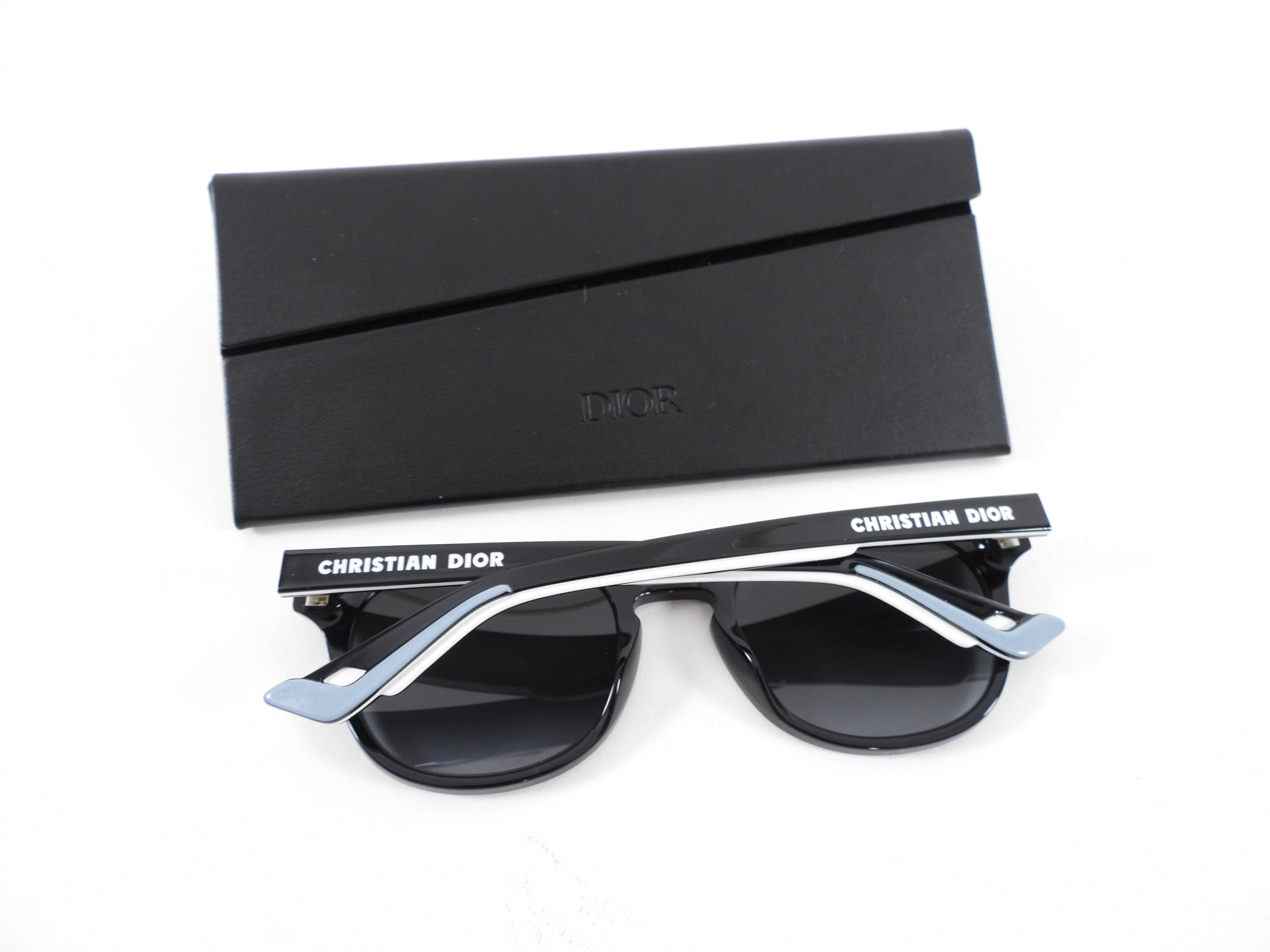 Christian Dior Black Sunglasses with Logo Arms Diorb24.2 - Luxury Designer Shades for Women | Perfect for Beach, Driving & Fashion Outfits