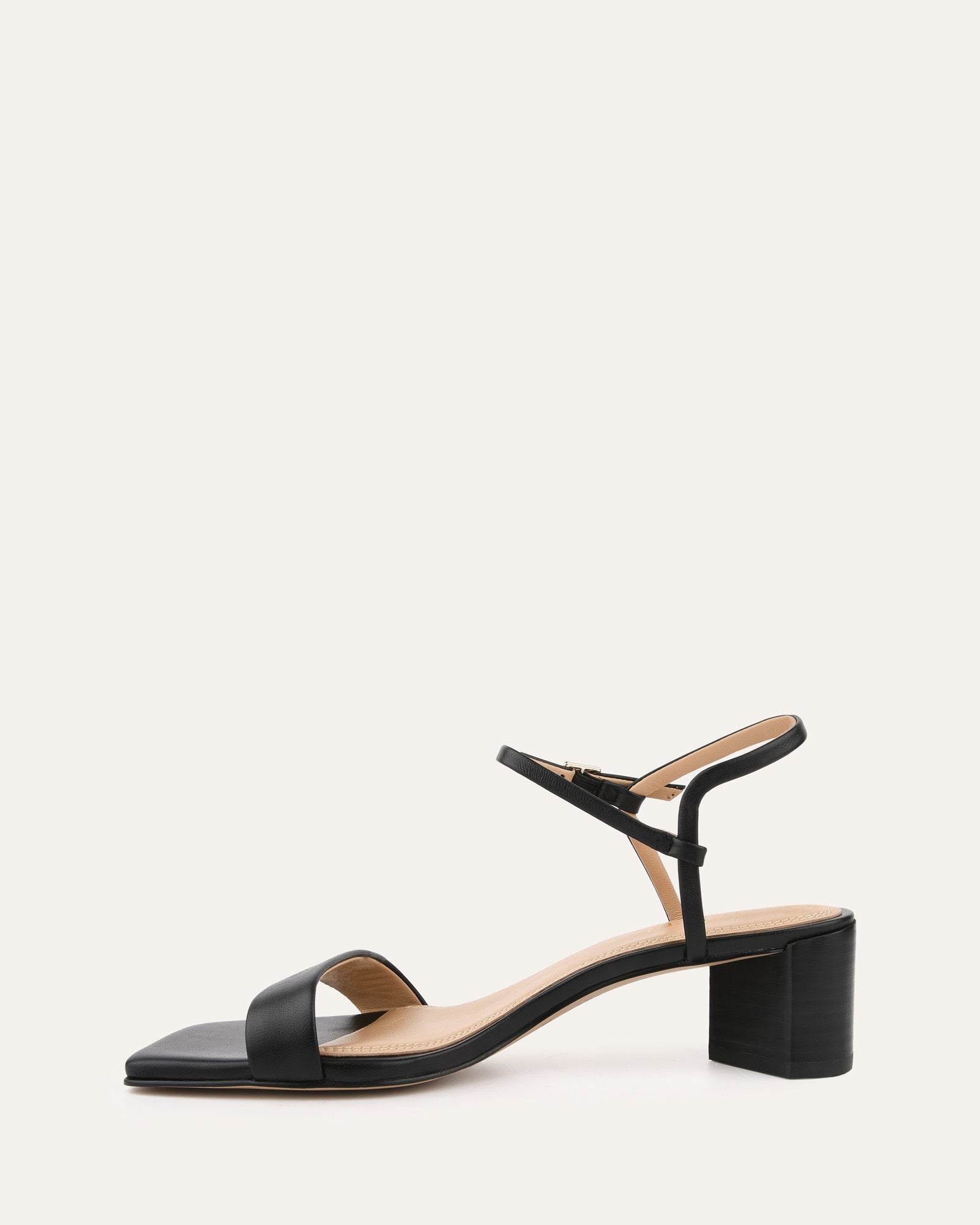 HELEN Black Leather Mid Sandals for Women - Comfortable & Stylish Summer Casual Footwear for Beach, Walking & Outdoor Activities