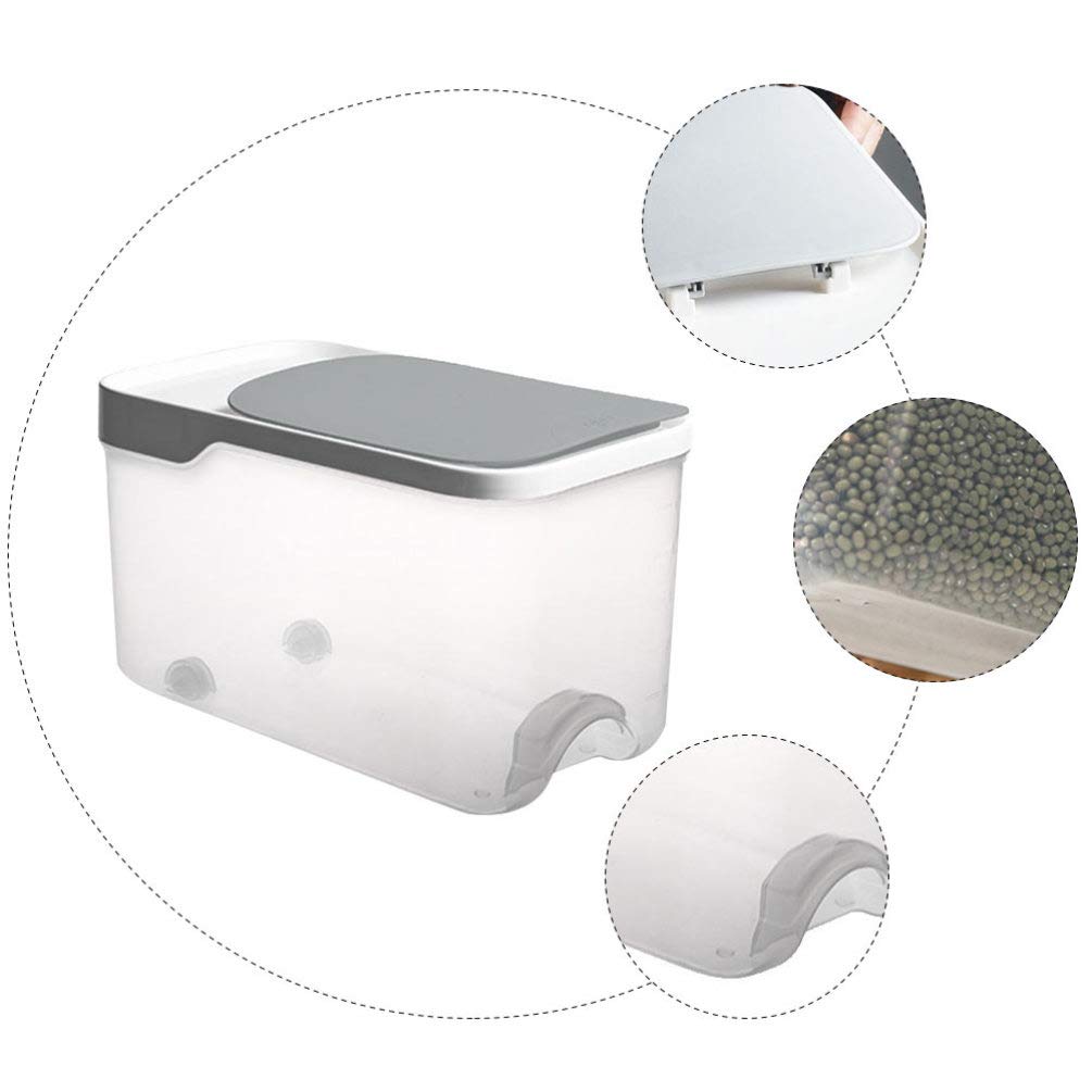 Airtight Plastic Rice Bucket - 5L/10L Food Storage Container with Seal Lid for Flour, Cereal, Sugar & Dry Goods | Kitchen Pantry Organization | Perfect for Rice, Pasta, Beans & Bulk Food Storage