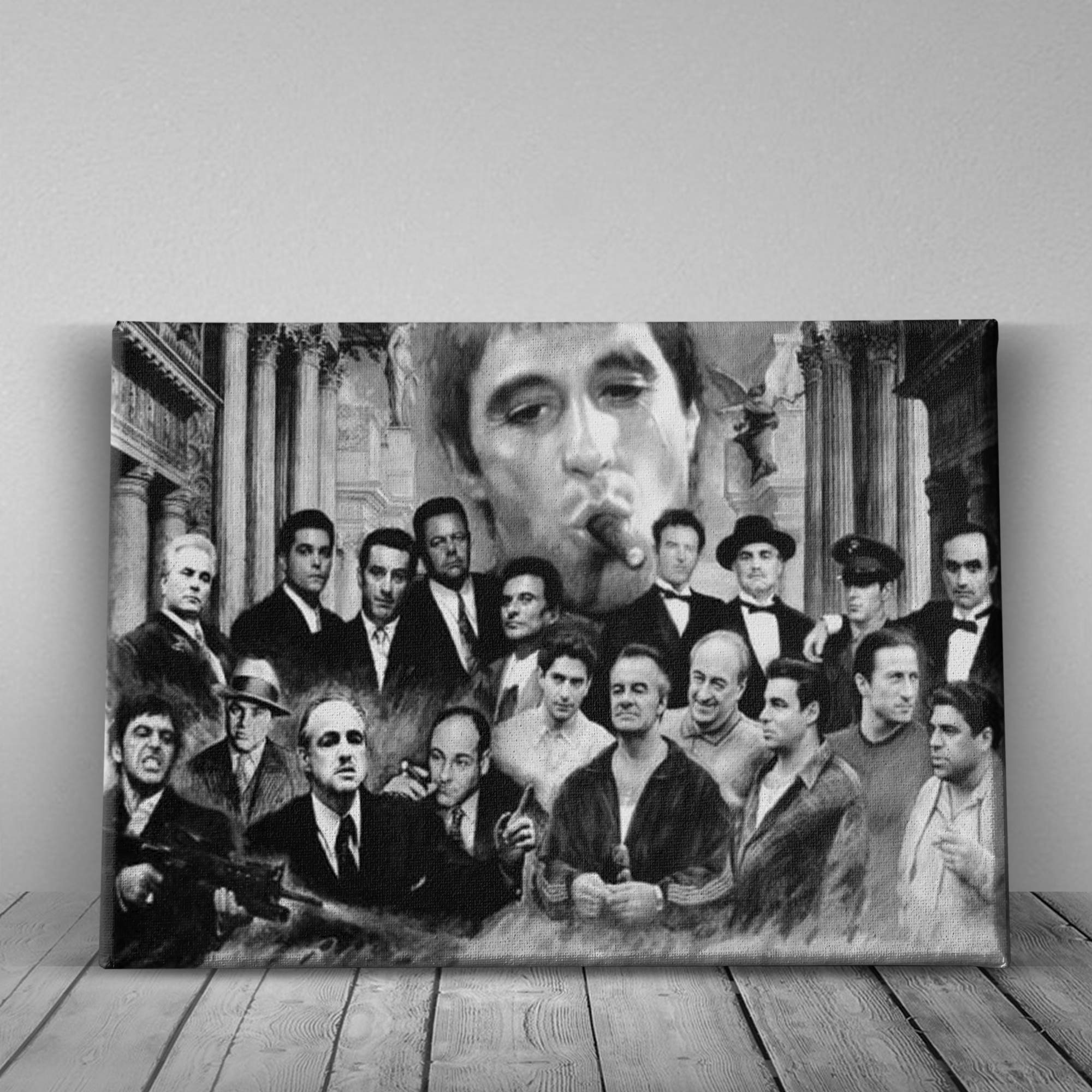 Scarface Movie Wall Art - Famous Gangster Canvas Print for Home Decor (36x24 Inches) - Perfect for Living Room, Office & Man Cave