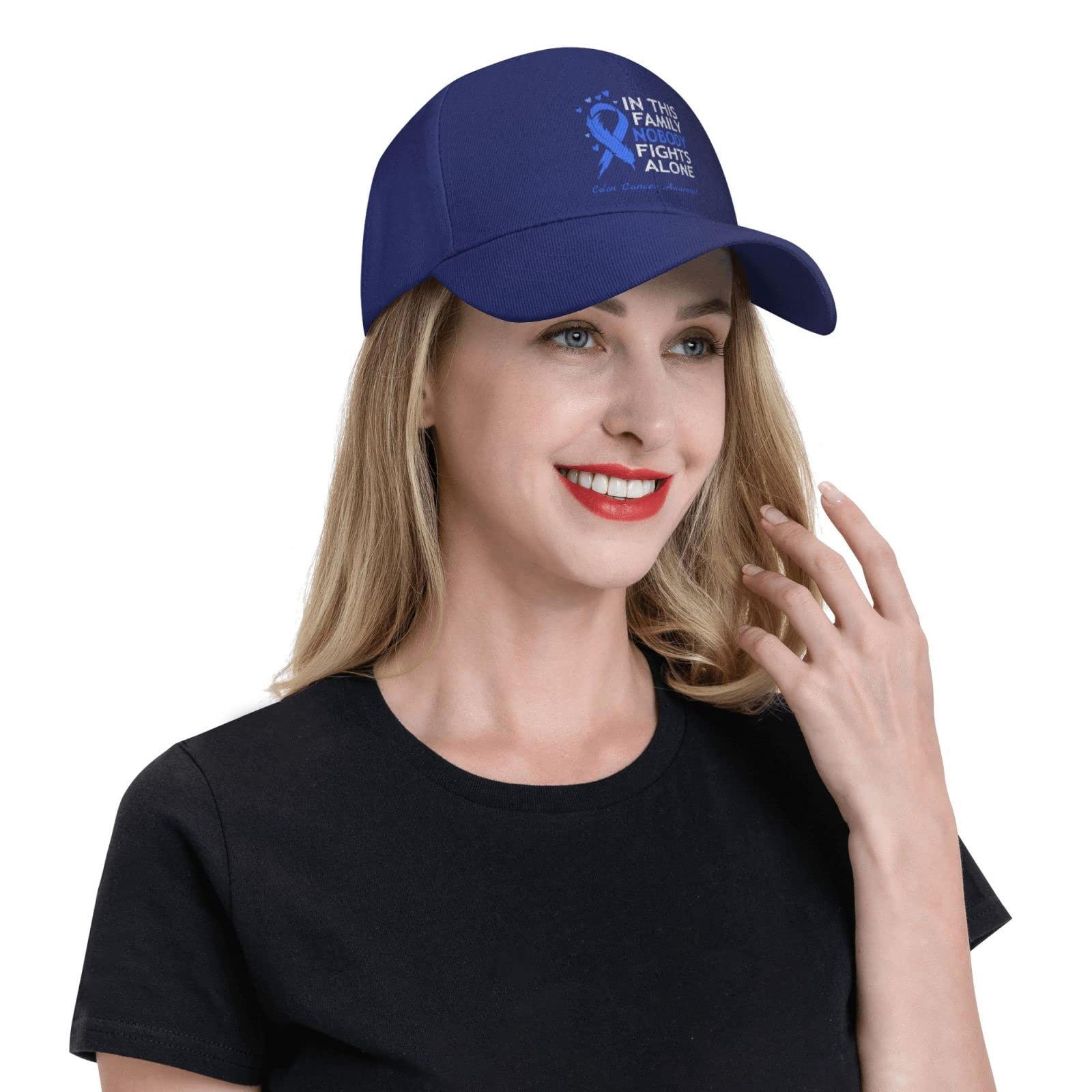 Fight Together Colon Cancer Awareness Baseball Cap - Adjustable Dad Hat for Men & Women - Support Loved Ones with This Inspirational Unisex Hat