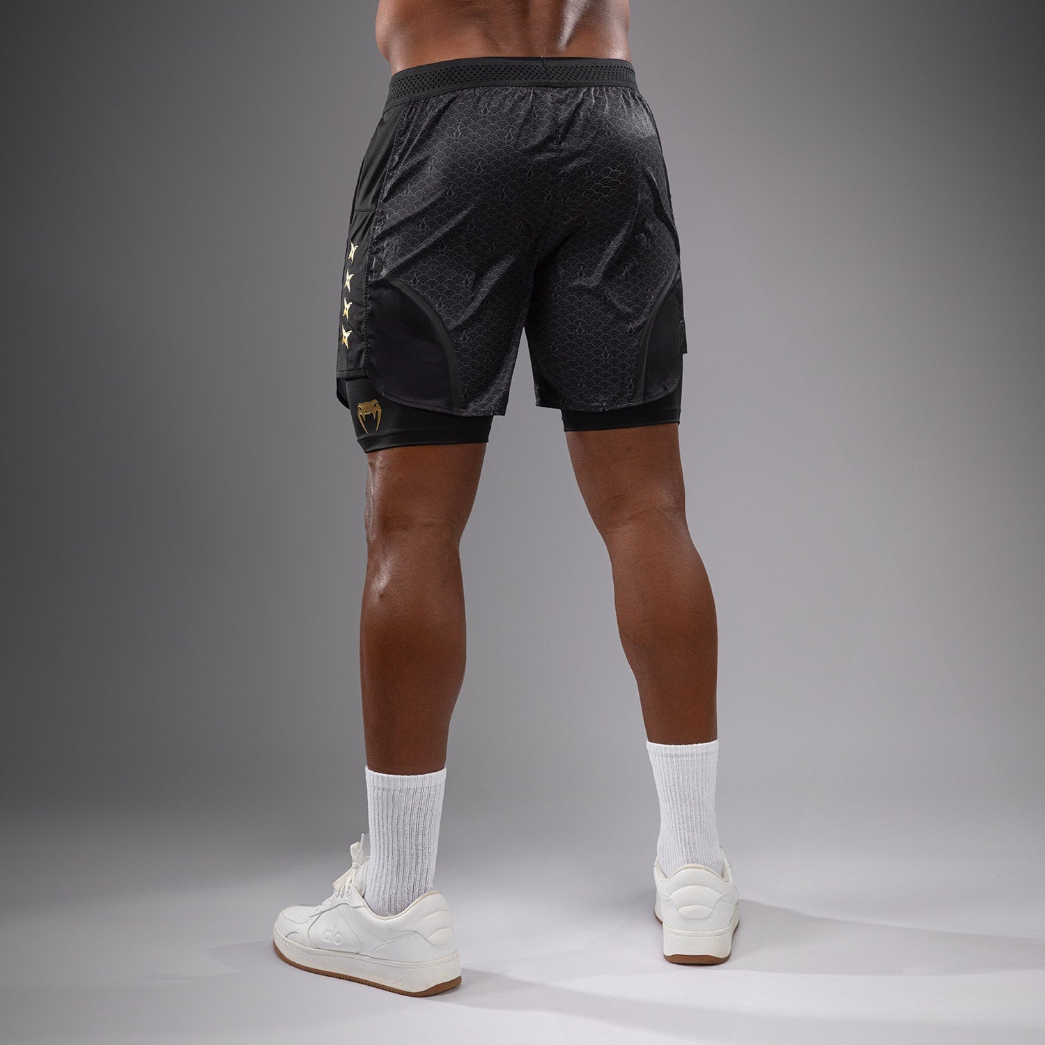 Venum x Assassin's Creed Shadows Training Shorts - Black/Gold MMA & Fitness Workout Gear for Men | Perfect for Gym, Martial Arts & Casual Wear