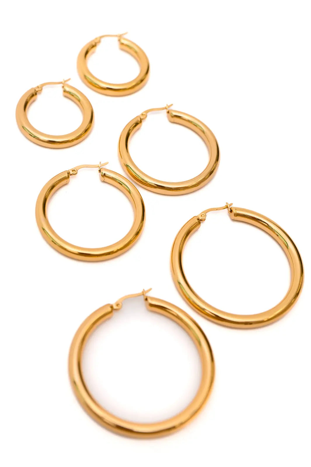 Gold Hoop Earrings Set - Everyday Wear for Women, Trendy & Lightweight Jewelry - Perfect for Work, Parties & Casual Outfits