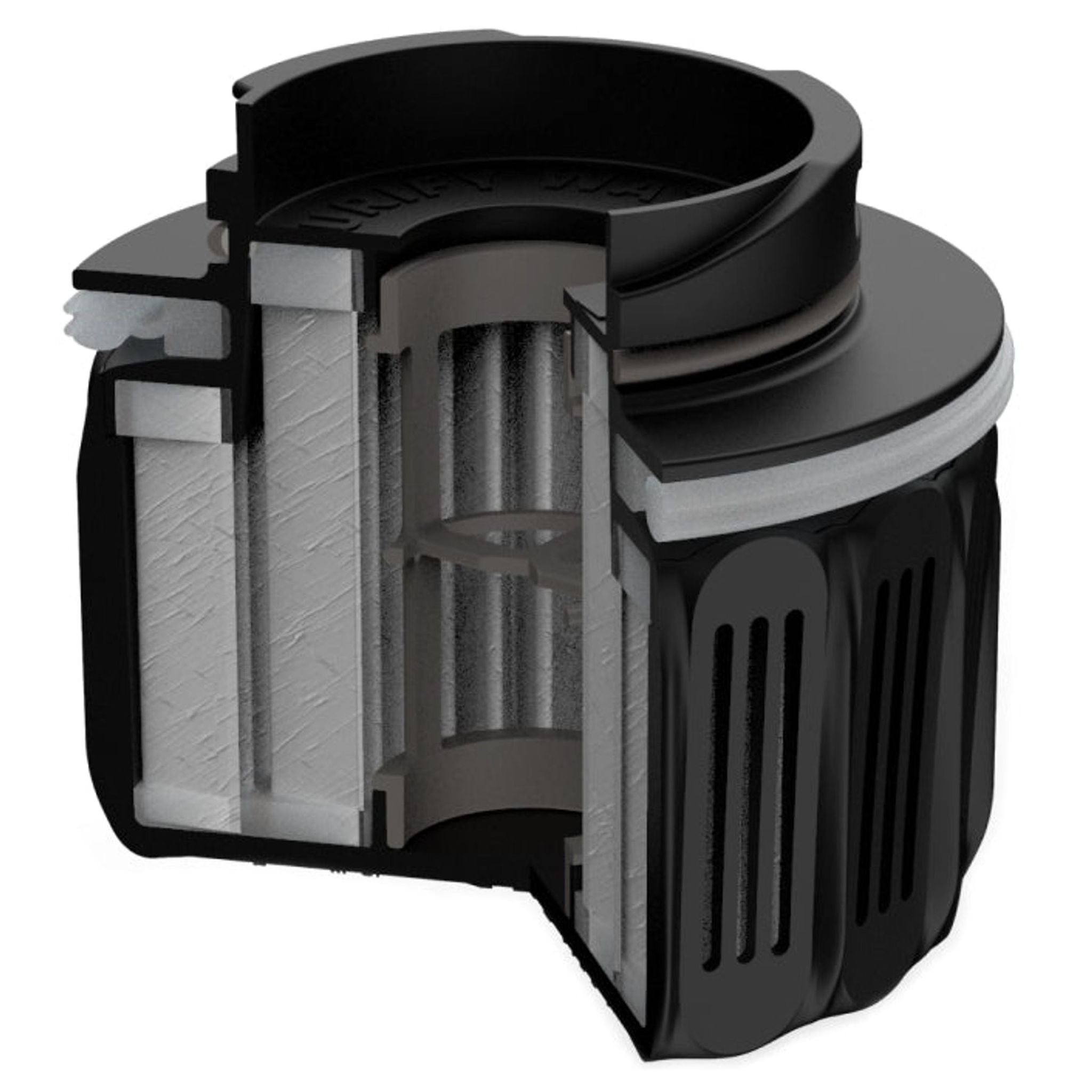 GRAYL GeoPress™ Water Purifier Bottle - Covert Black | Portable Filter for Hiking, Camping & Travel | Removes Bacteria, Viruses & Chemicals
