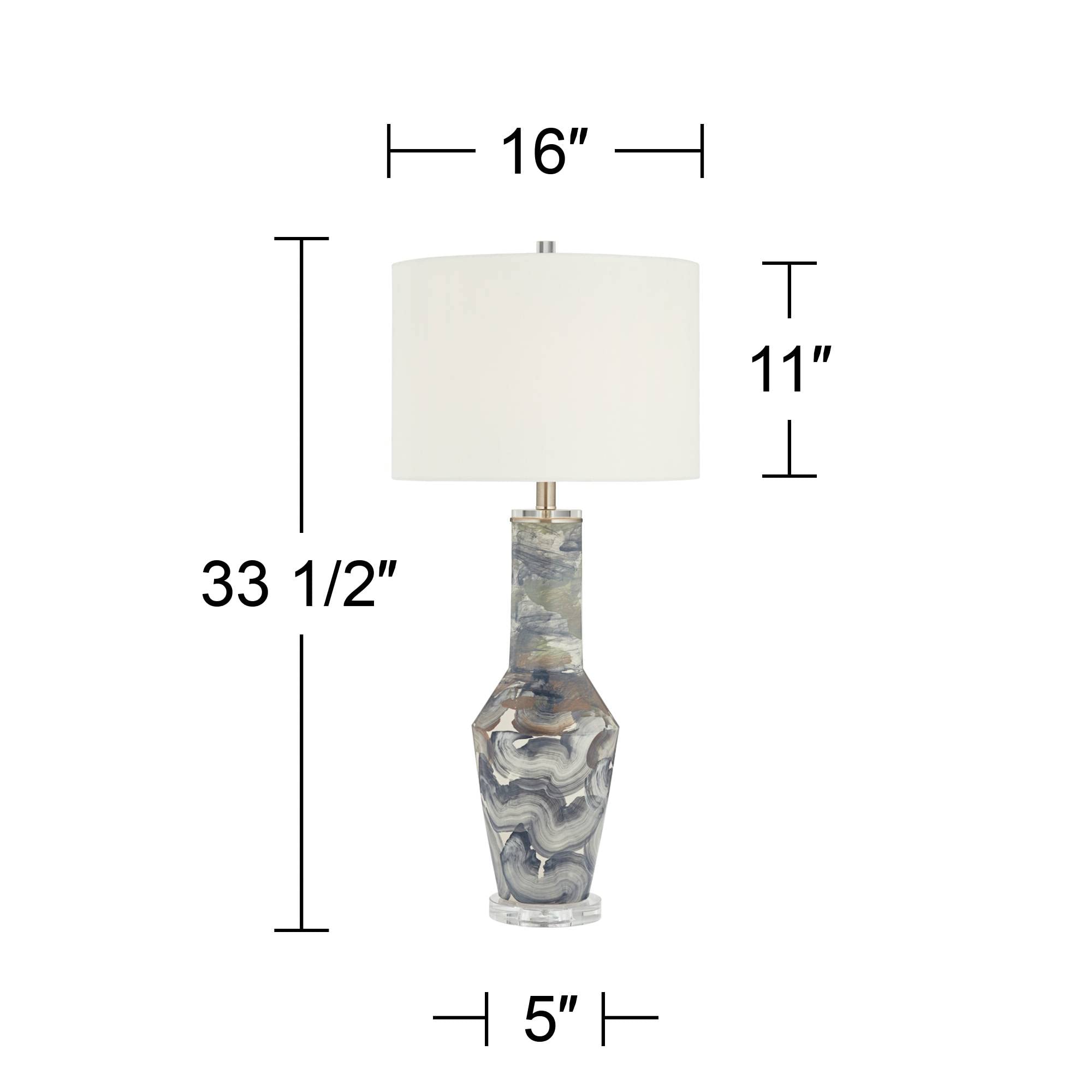 Possini Euro Modern Vase Table Lamp - 33.5