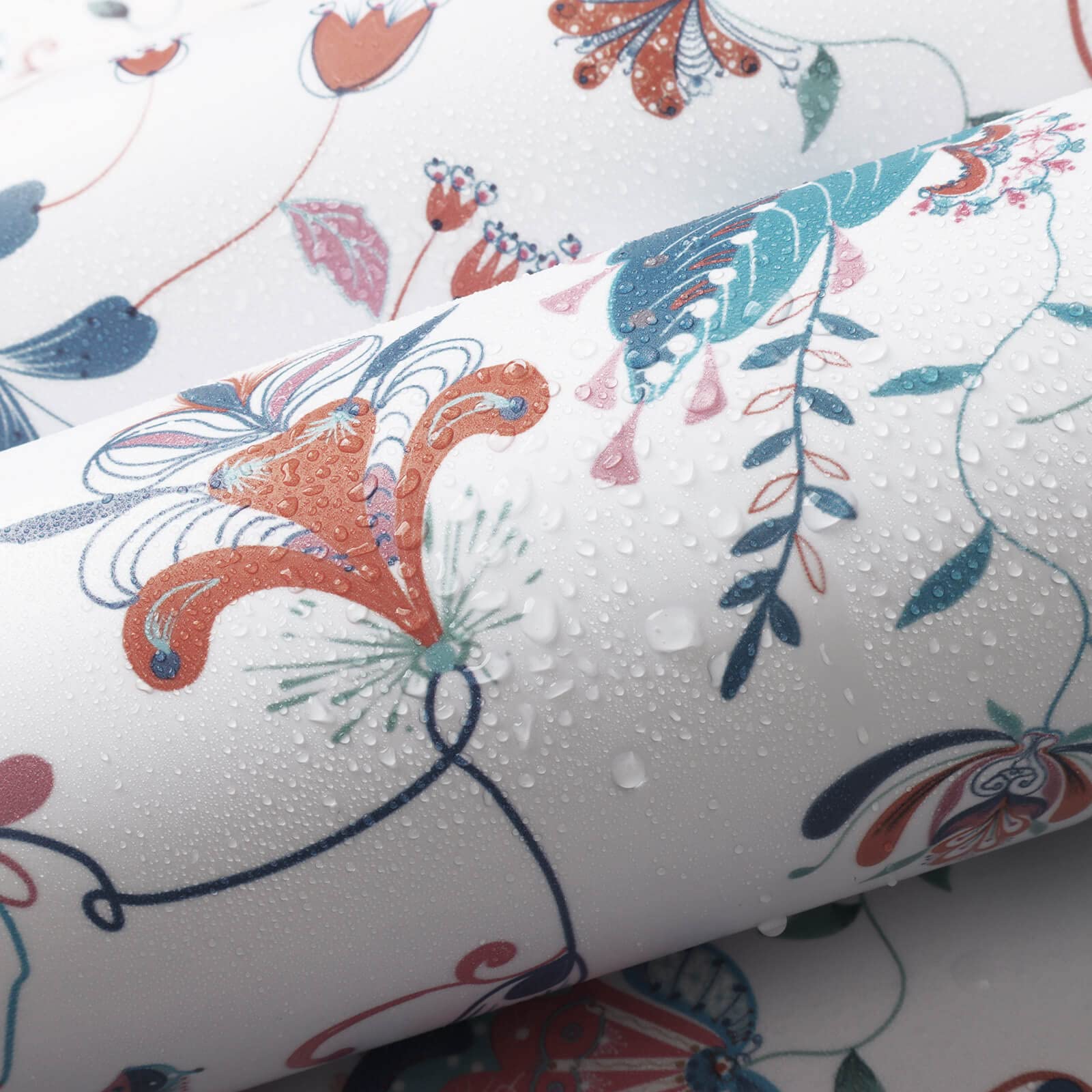 Heroad Floral Peel and Stick Wallpaper - Boho Thickened Waterproof Self-Adhesive Vinyl Wallpaper (16.1”x196