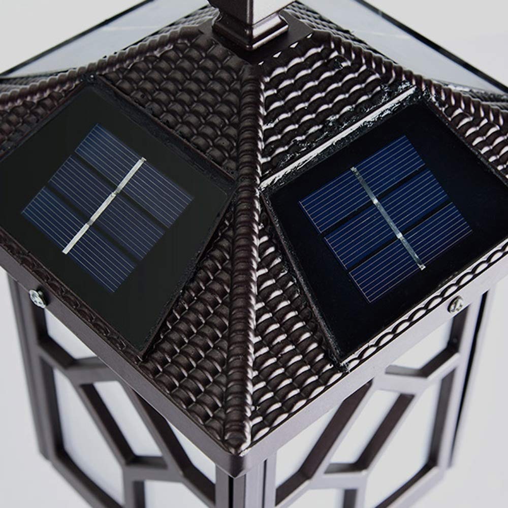 Solar Powered LED Garden Lights - Waterproof IP55 Outdoor Landscape Lighting with Auto Sensor for Lawn, Park, Villa Pathway & Street Decor | Weatherproof Exterior Post Lantern for Nighttime Illumination