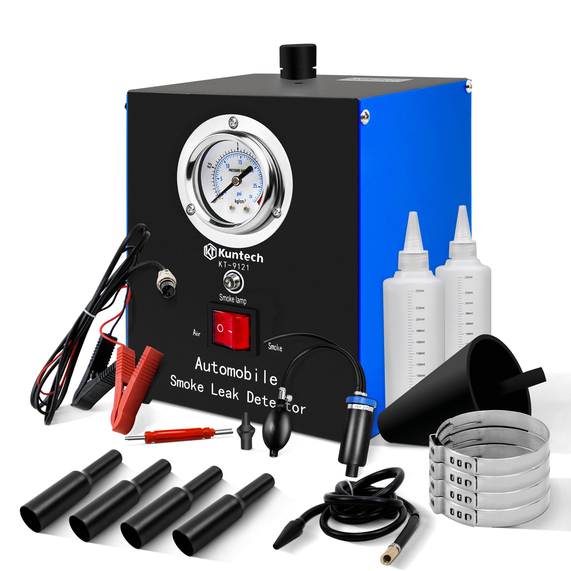 12V DC Automotive Smoke Machine with Built-in Air Pump - Leak Detector for Pipe, EVAP & Fuel Systems - Diagnostic Tester for Vehicle Maintenance & Repair