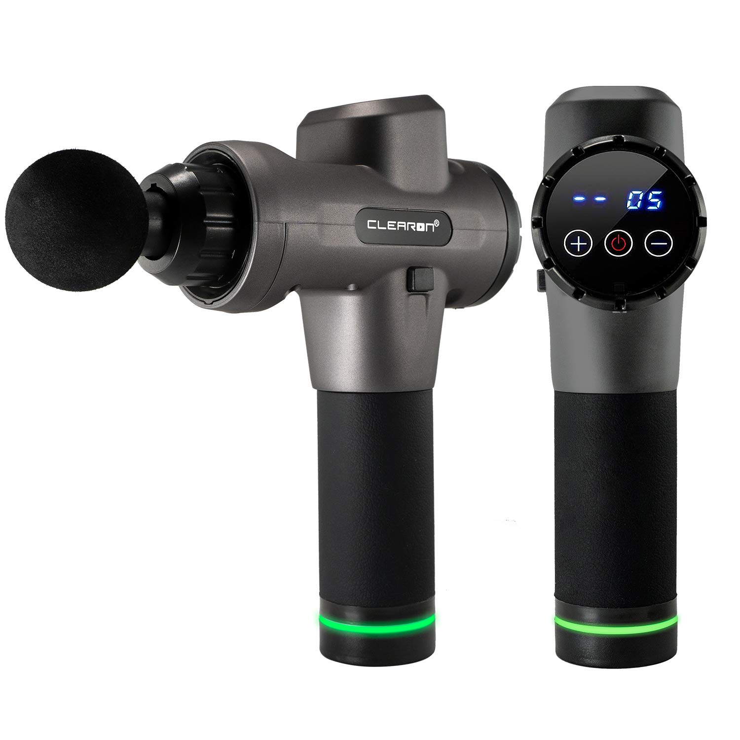 Upgraded Deep Tissue Massage Gun for Athletes - 20 Speed Levels, Handheld Muscle Massager for Pain Relief & Recovery, Portable Percussion Therapy Device - Perfect for Post-Workout, Gym, Sports & Home Use - Dark Gray