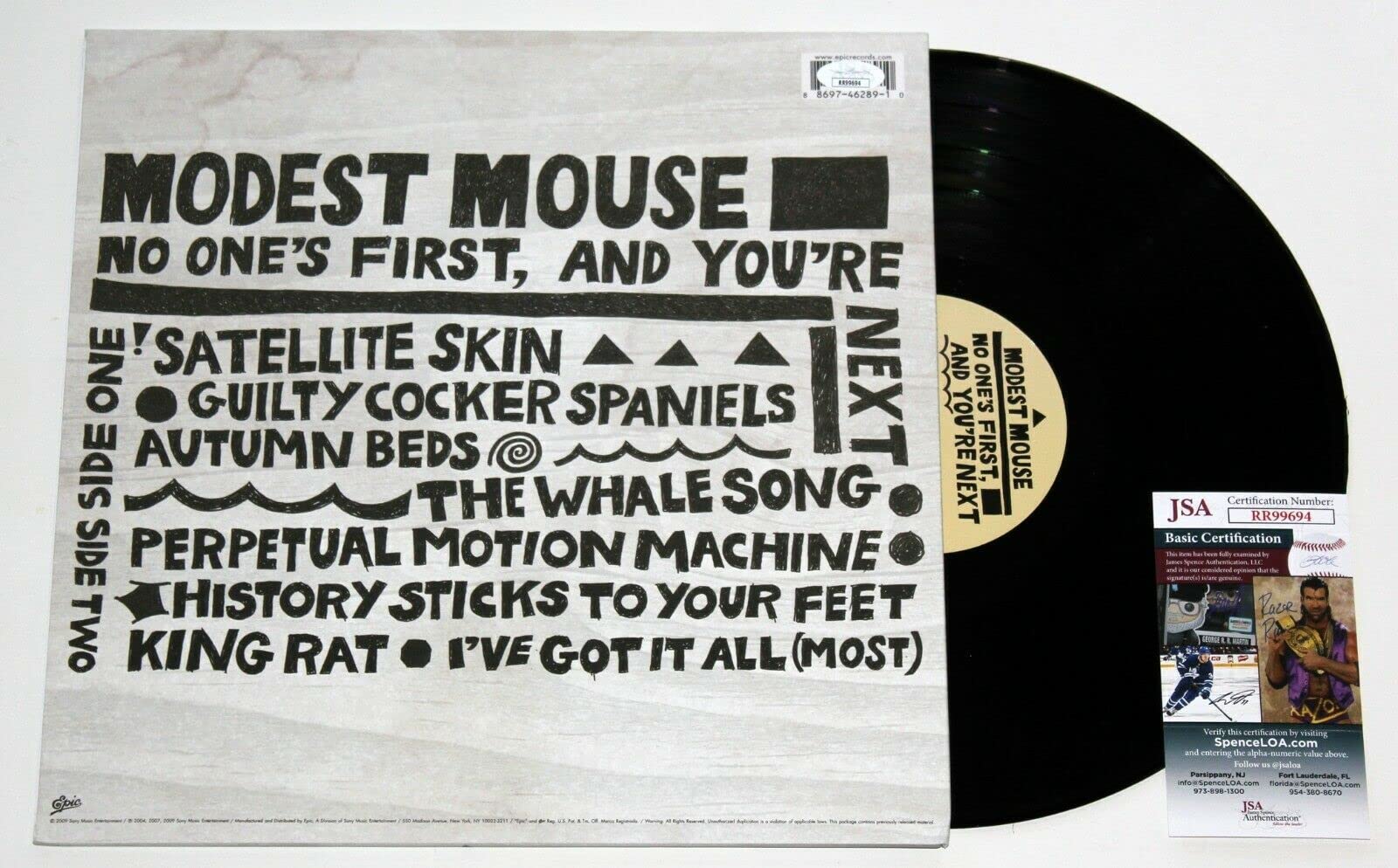 Isaac Brock Autographed Modest Mouse No One's First And You're Next Limited Edition LP Vinyl Record with JSA Certificate of Authenticity - Collectible Music Memorabilia for Fans & Vinyl Enthusiasts