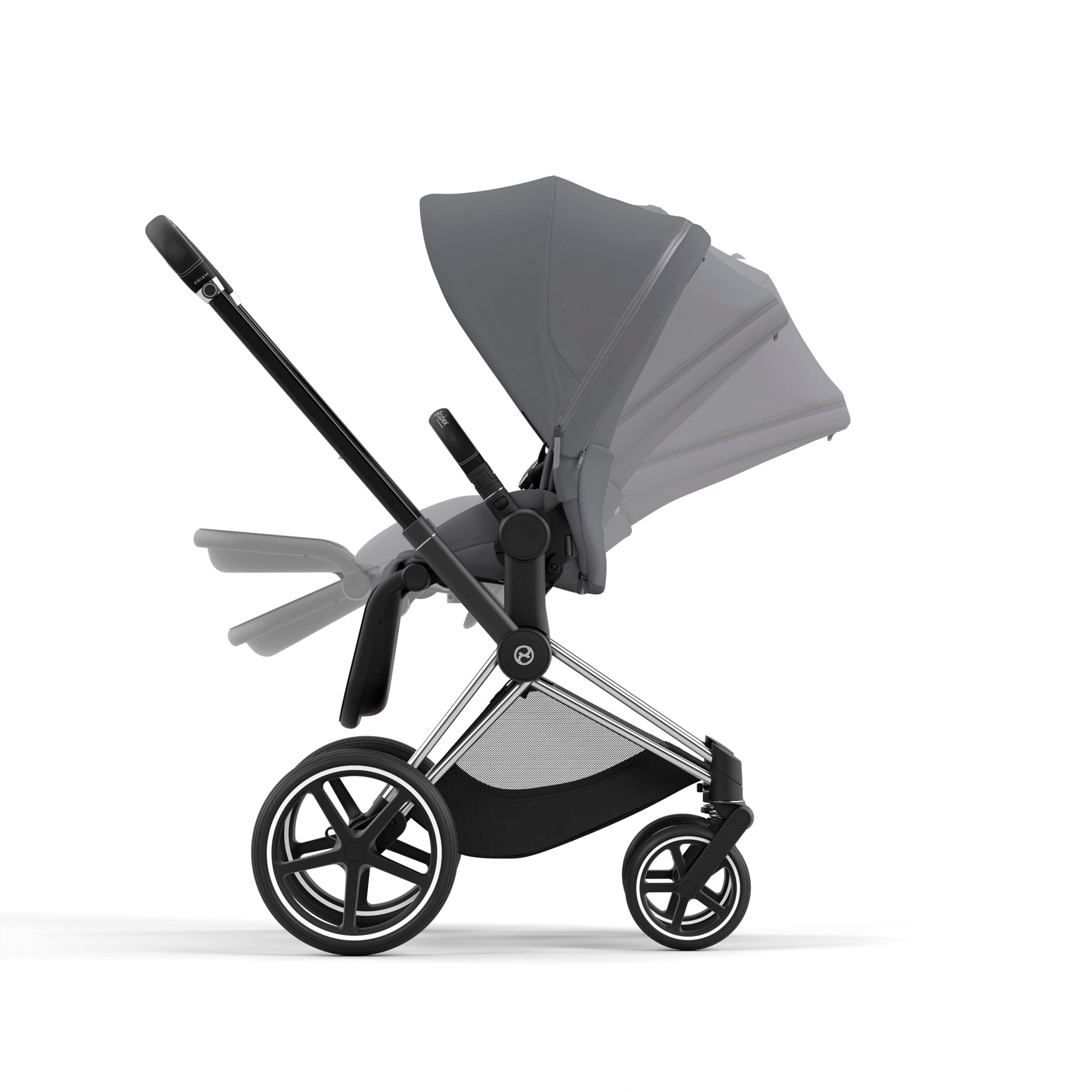 Cybex Priam 4 Complete Luxury Baby Stroller - Chrome/Brown - Premium Travel System for Newborns to Toddlers - Perfect for City Walks, Shopping & Family Outings