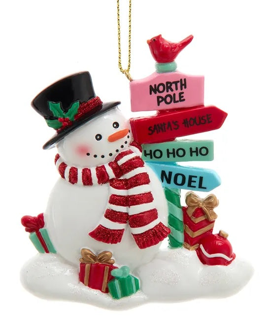 Personalized 3.5 Inch Snowman North Pole Christmas Ornament - Perfect for Tree Decorations, Holiday Gifts & Winter Home Decor