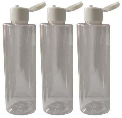 200ml Clear Plastic Empty Cylinder Bottles | Leak-Proof Travel Cosmetic Containers | Pack of 3 | Perfect for Toiletries, Skincare & DIY Beauty Products