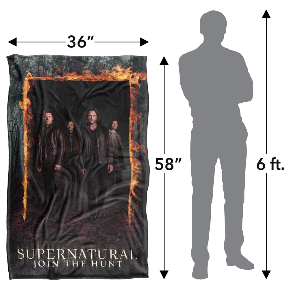 Supernatural Fire Frame Silky Touch Super Soft Throw Blanket 36
