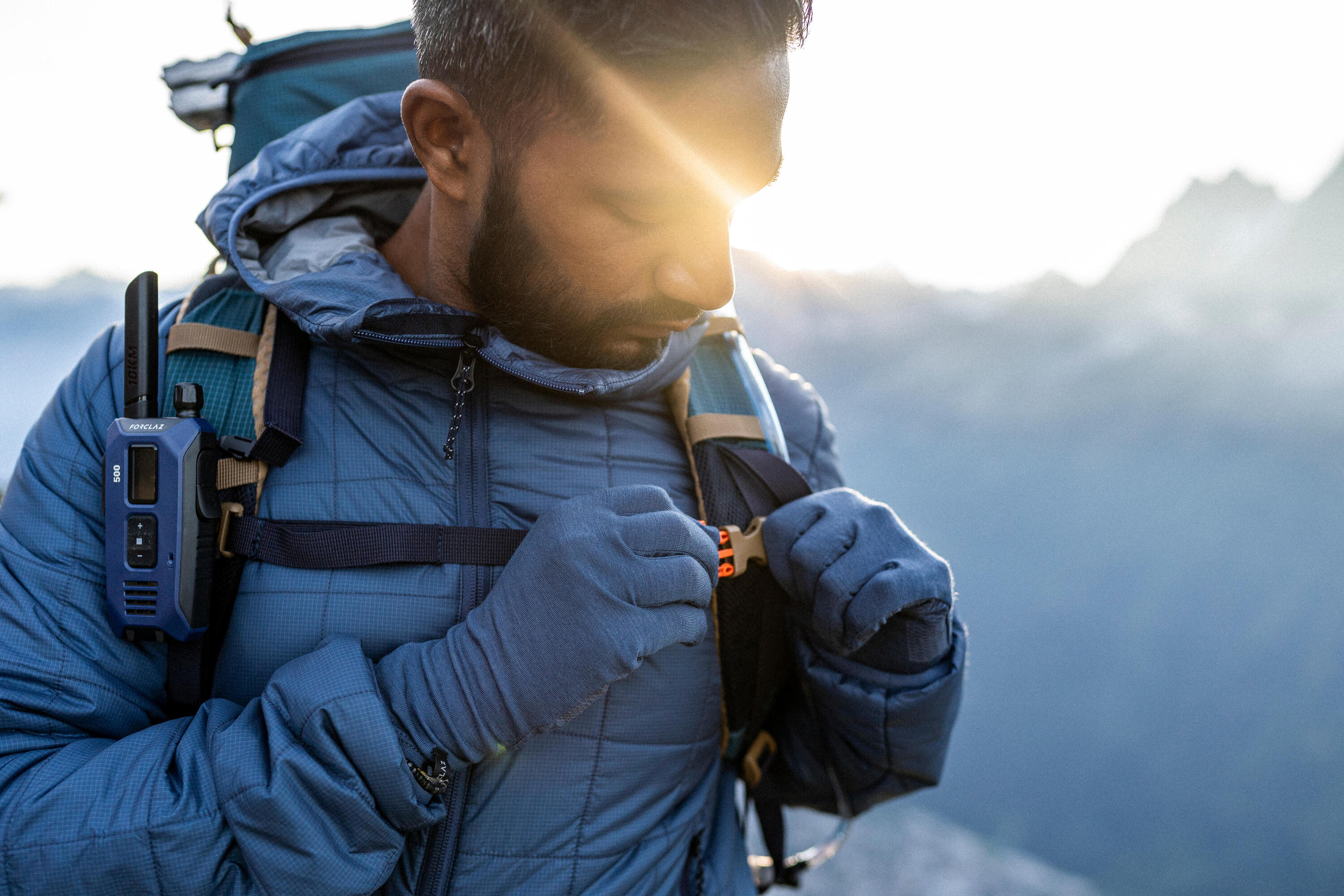 Forclaz Men's MT100 Lightweight Hooded Synthetic Jacket - Waterproof Hiking & Outdoor Adventure Gear for Camping & Travel