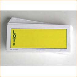 Yellow Square Lot Cards - 3 2/3