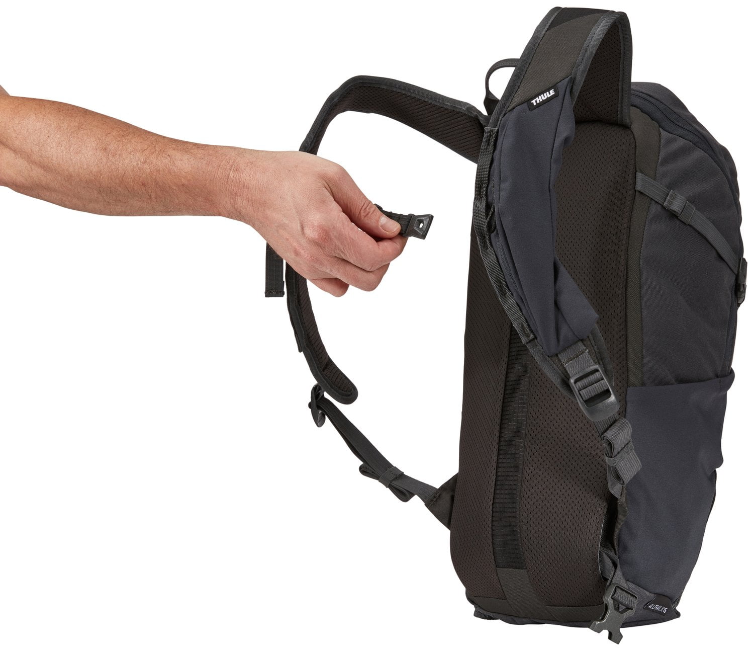 Thule AllTrail X 15L Hiking Backpack - Lightweight & Water-Resistant Daypack for Outdoor Adventures (Obsidian Gray) - Perfect for Hiking, Camping & Travel