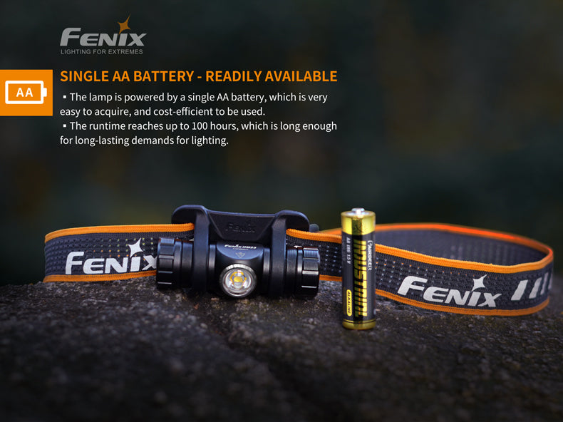 Fenix HM23 Compact Rechargeable Headlamp for Hiking, Running & Outdoor Adventures - Lightweight Hands-Free LED Headlight for Camping, Night Jogging & Emergency Use