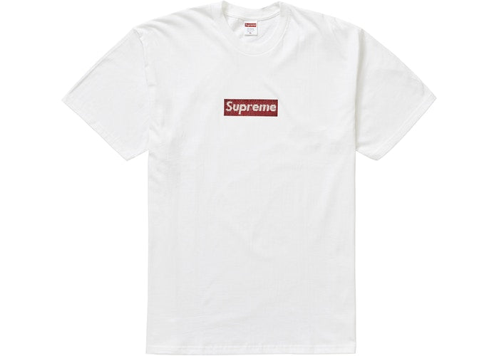 25th Anniversary Swarovski Crystal Box Logo T-Shirt - White Cotton Tee for Women & Men | Perfect for Anniversaries, Gifts & Special Occasions