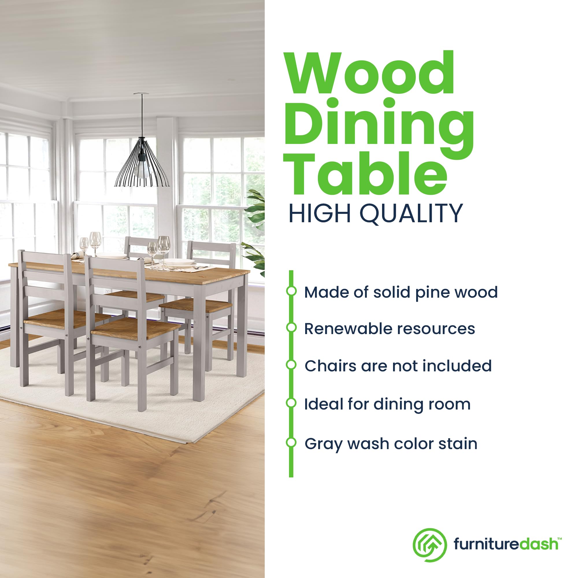 Solid Wood Dining Table 59