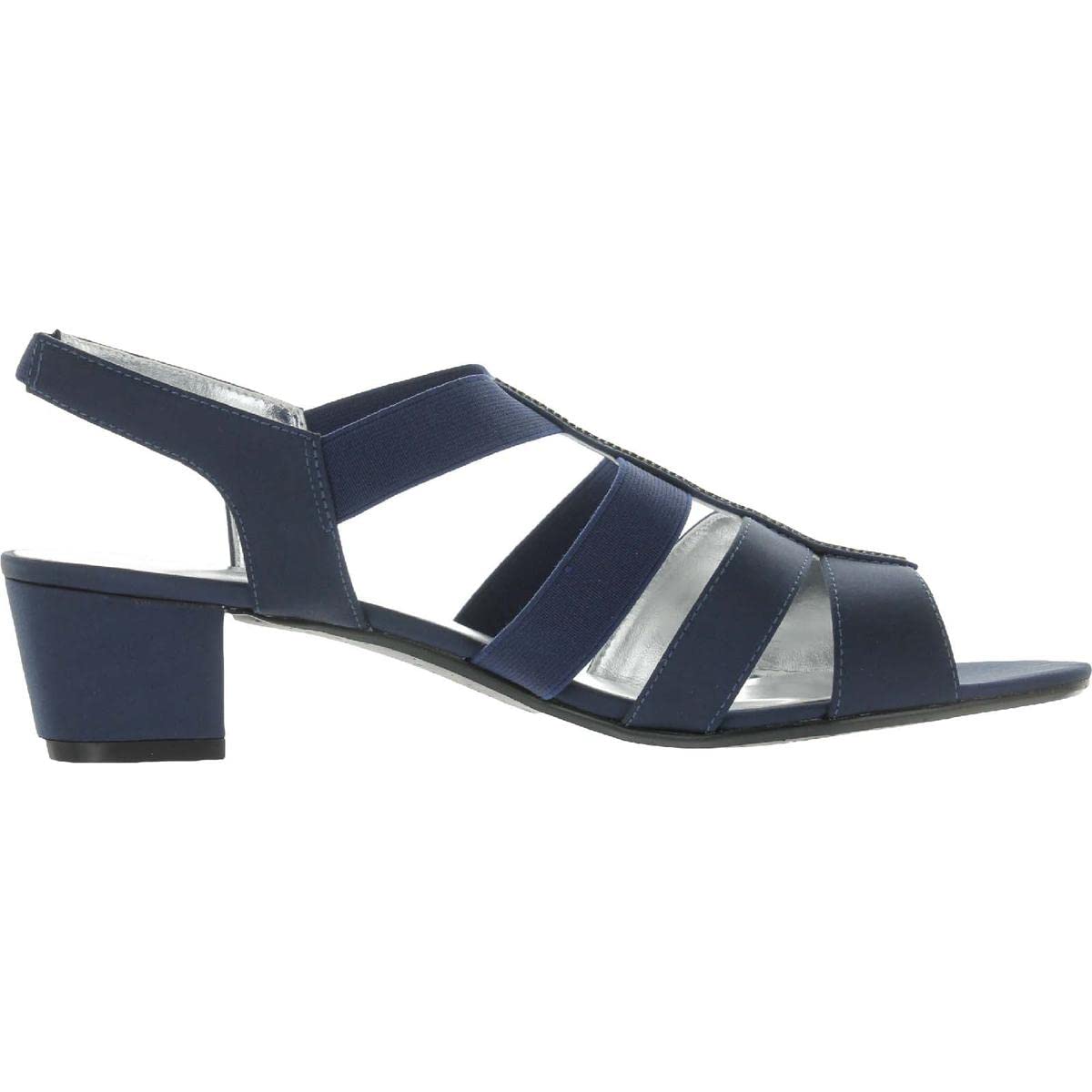David Tate Women's Eve Satin Embellished Slingback Sandals - Elegant Dress Shoes for Weddings, Parties & Special Occasions