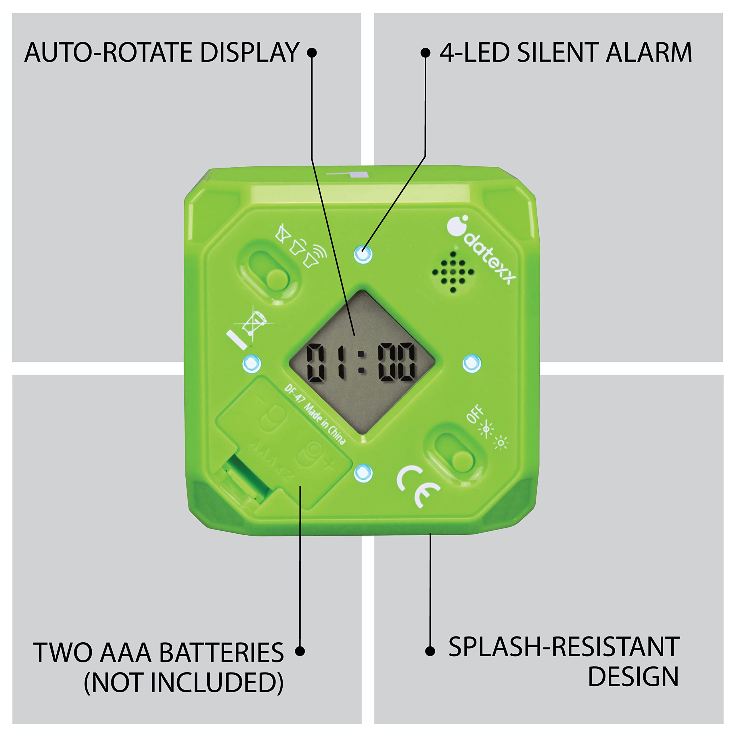 TimeCube Plus Preset Timer with Silent LED Alarm - 1,5,10,15 Minute Countdown Clock for Classroom, Office, Kitchen & Homeschool | Green Digital Timer for Kids & Adults | Perfect for Cooking, Studying & Productivity Tasks