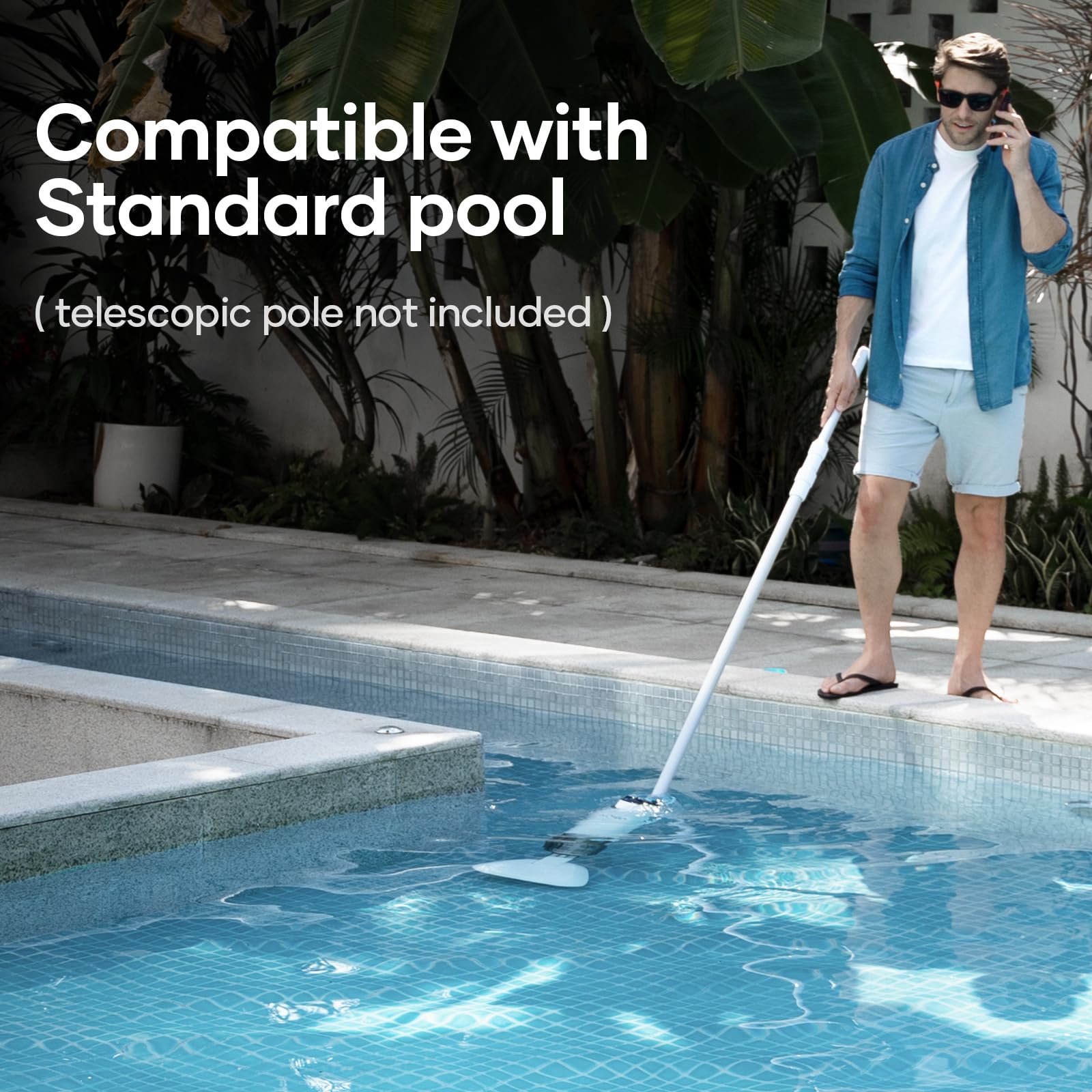 AIPER Cordless Handheld Pool Vacuum Cleaner - 70 Min Runtime, 2H Fast Charge, for Above Ground & Inground Pools, Corners, Stairs - Perfect for Quick Pool Cleaning & Maintenance