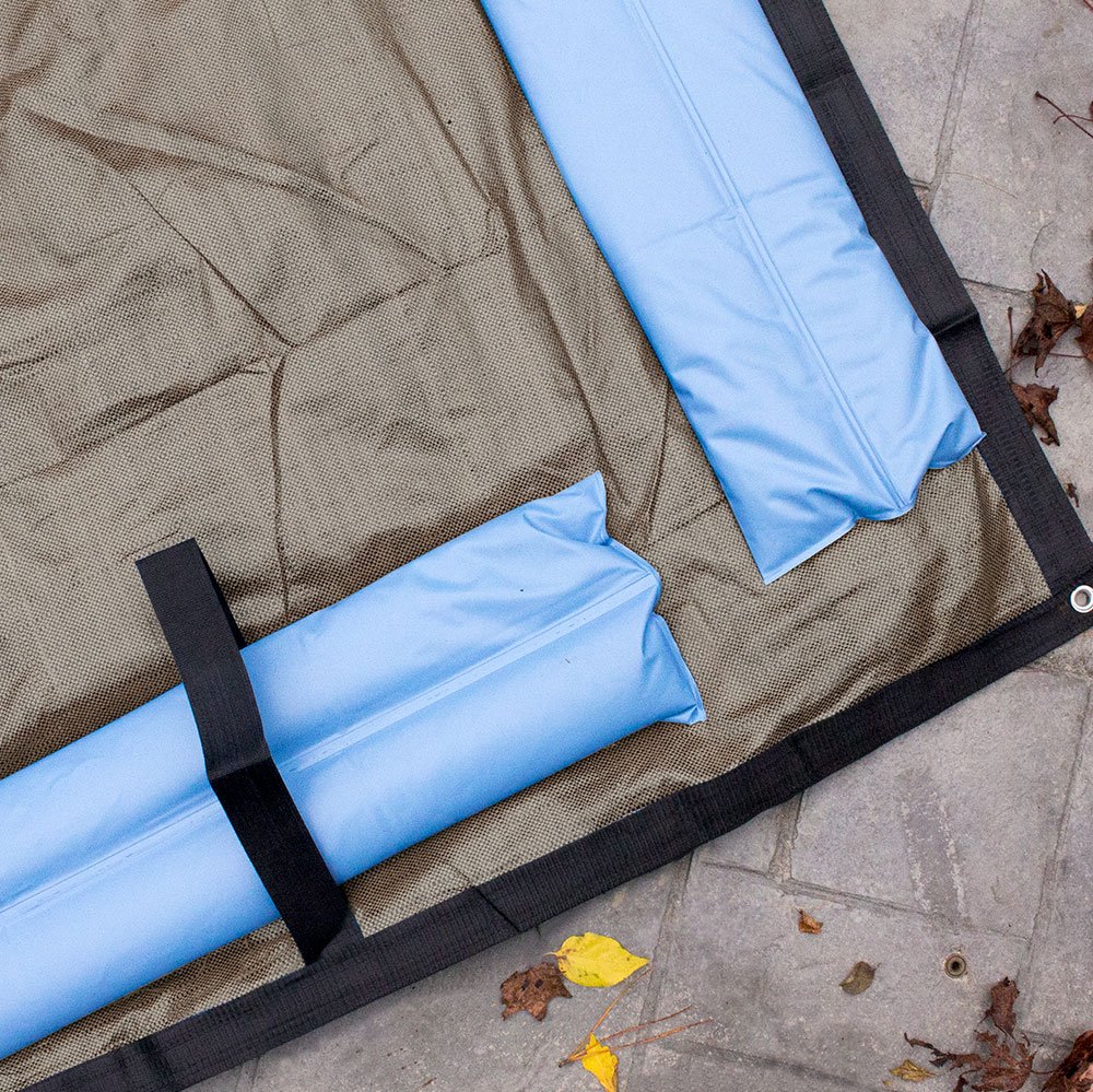Pool Mate 433050R-PM Extreme-Mesh Winter In-Ground Pool Cover, 30 x 50 Feet, Extra Large Taupe - Heavy Duty Protection for Cold Weather & Snow Load - Perfect for In-Ground Pools During Winter Season