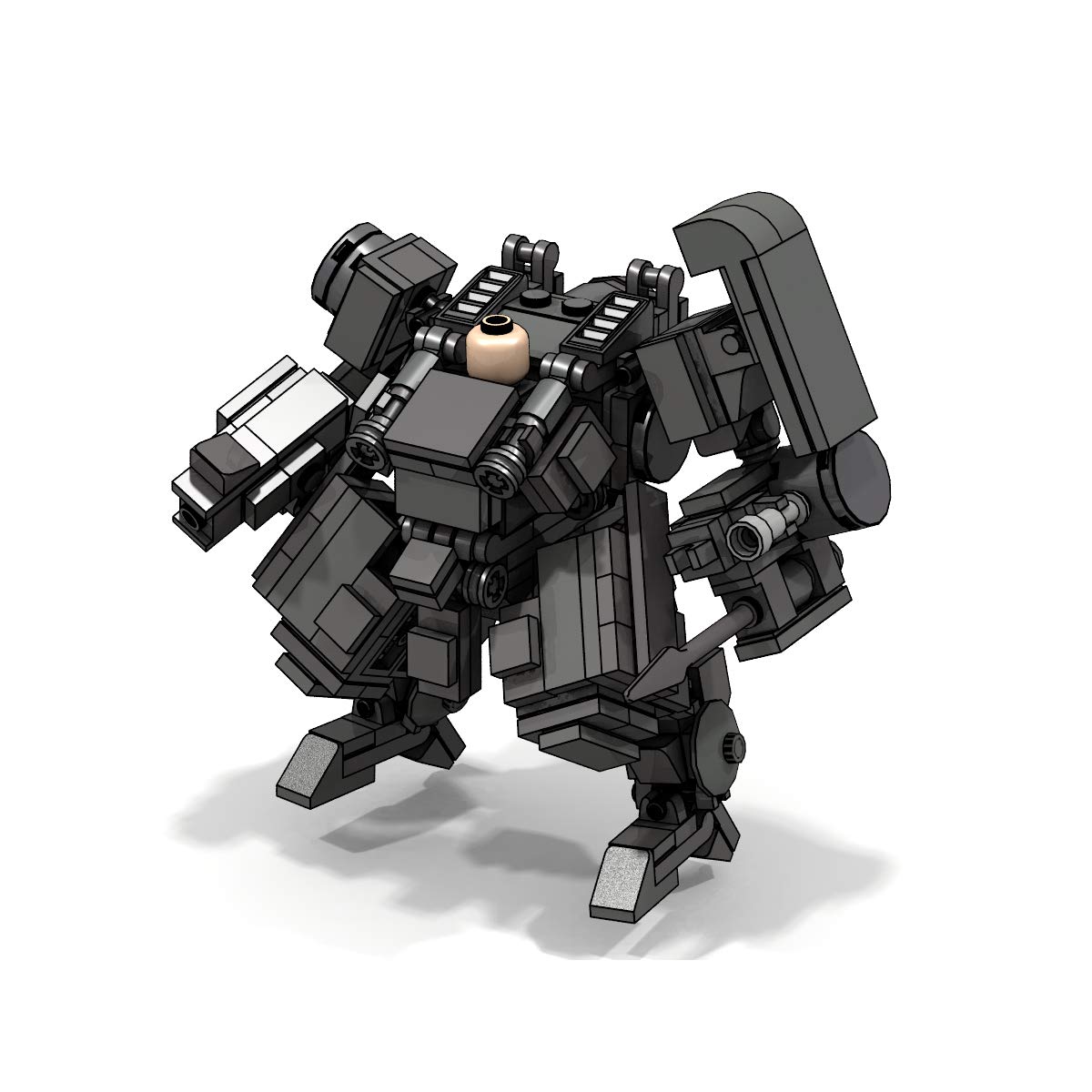 Original Series Fighting Man MOC Frame Mech Building Blocks Robot - 221 Pieces STEM Toy for Kids & Adults - Creative Construction Set for Robot Battles, DIY Projects & Collectors
