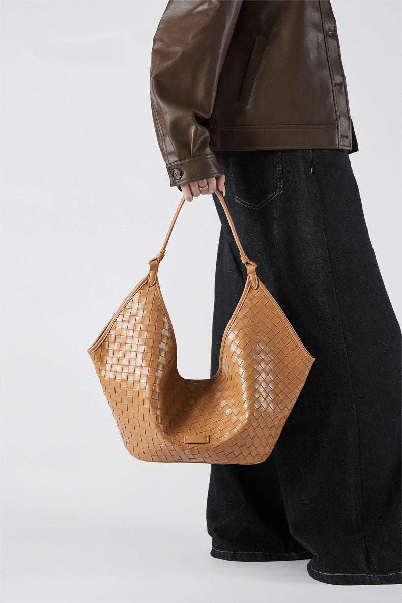 Stylish Commuter Handwoven Shoulder Bag for Women & Men - Eco-Friendly Cotton Crossbody Purse - Perfect for Work, Travel & Daily Use