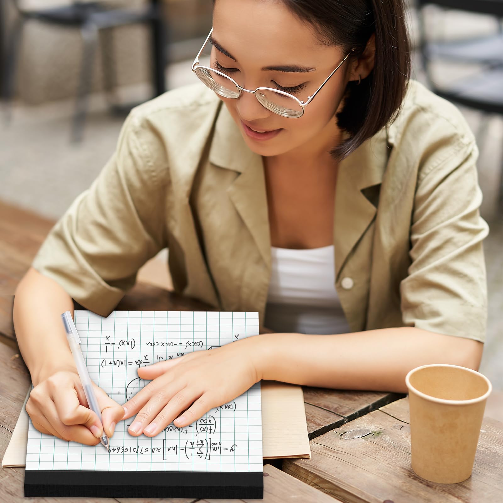 4-Pack Graph Paper Notebooks - 2x2 Blue Grid Paper Pads (8.5
