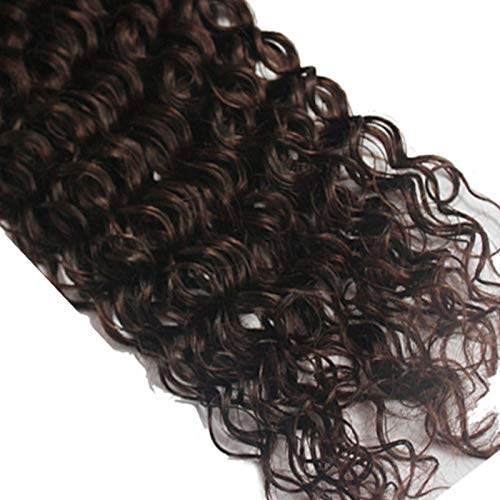 Brazilian Virgin Human Hair Bundles 100g - Deep Curly No Weft Braiding Hair for Weaving (28inch, 1 Bundle, Darkest Brown) - Perfect for Protective Styles, Twist Outs & Natural Hair Extensions