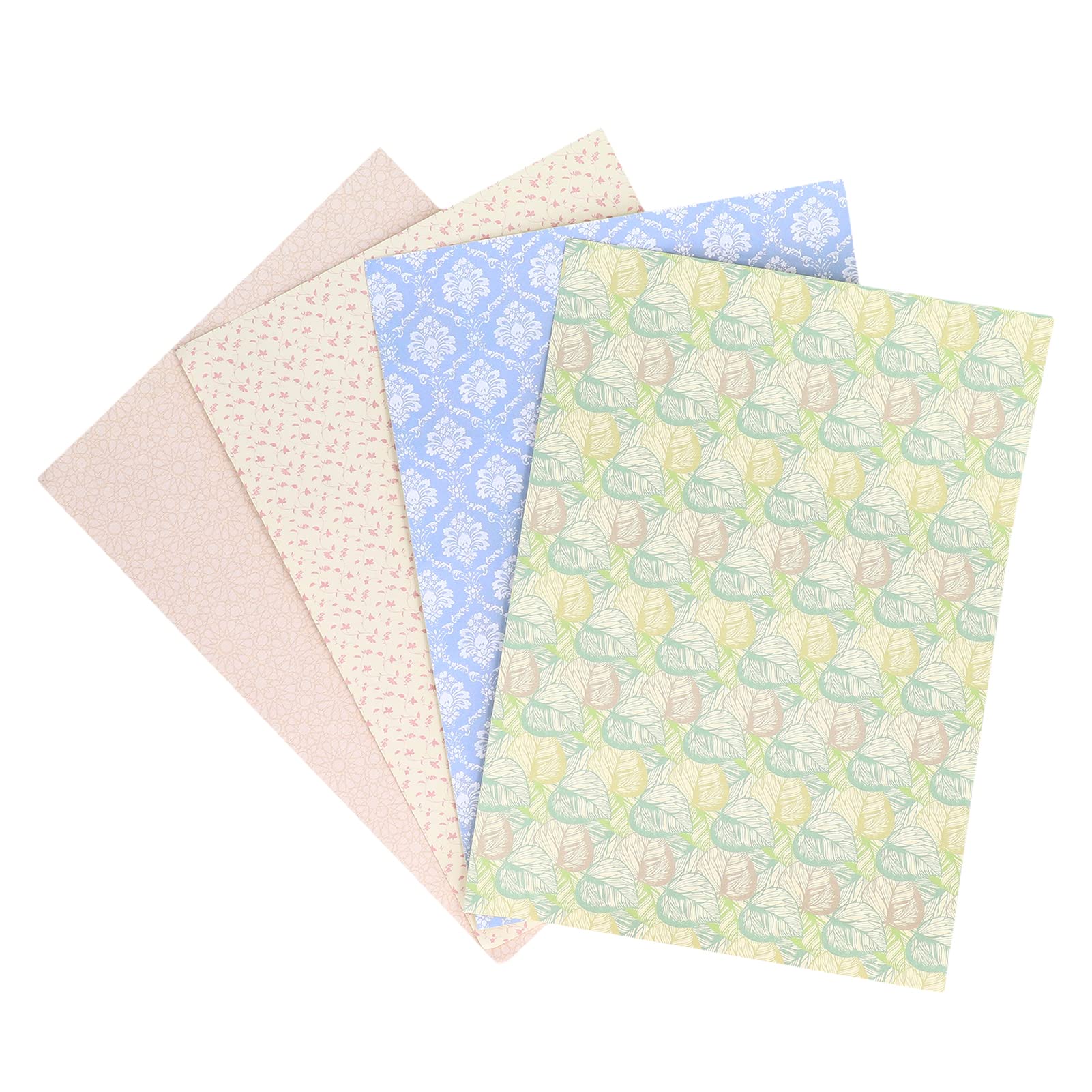 1:12 Scale Mini Dollhouse Wallpaper Set - 4 Sheets Cute Pattern DIY Miniature Wallpaper for Doll House Decor | Perfect for DIY Dollhouse Projects, Miniature Room Decor, and Crafting Scenes