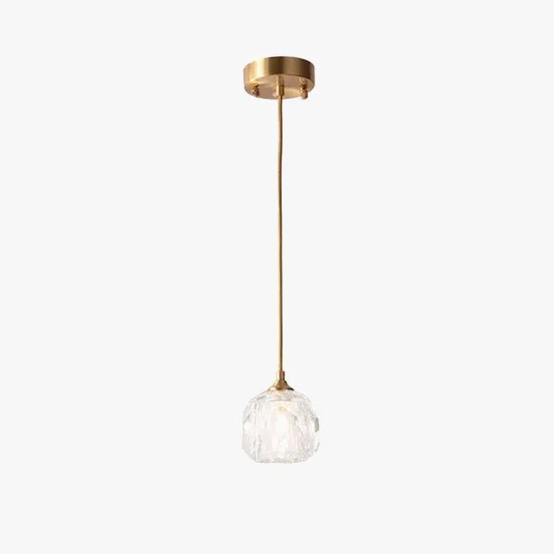 Elegant Small Crystal Pendant Light for Bedroom - Modern Ceiling Fixture with Sparkling Prisms, Perfect for Bedroom, Living Room, or Dining Room Decor