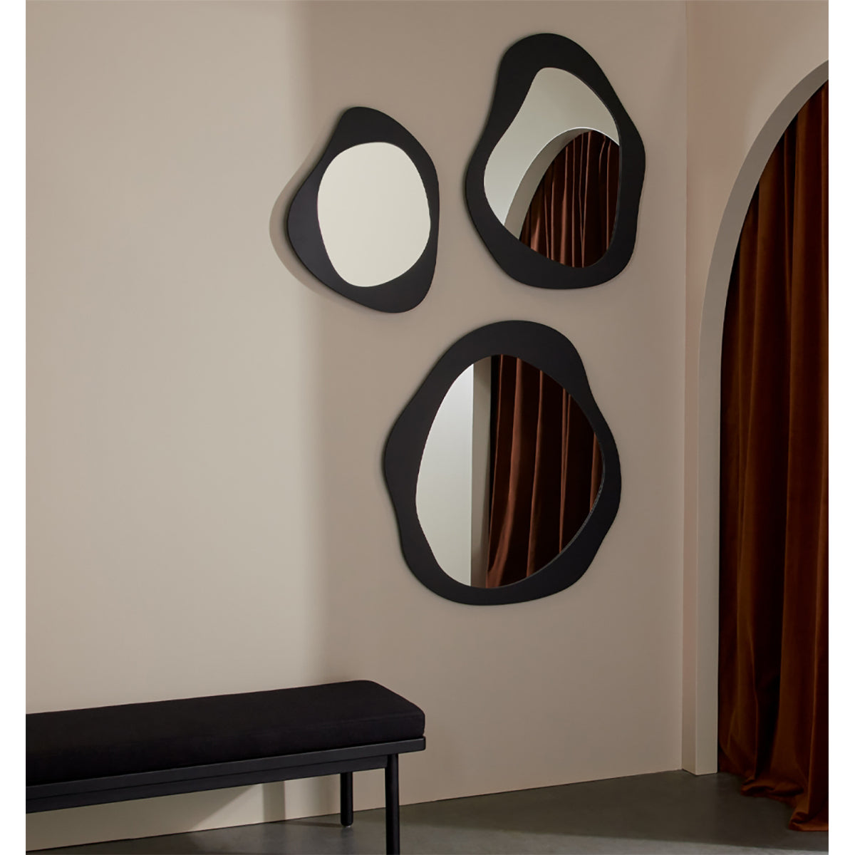 Aura Mirror (50 x 65cm) - Elegant Wall Decor for Living Room, Bedroom & Office | Feng Shui Home Accessories | Perfect for Meditation Spaces & Yoga Studios