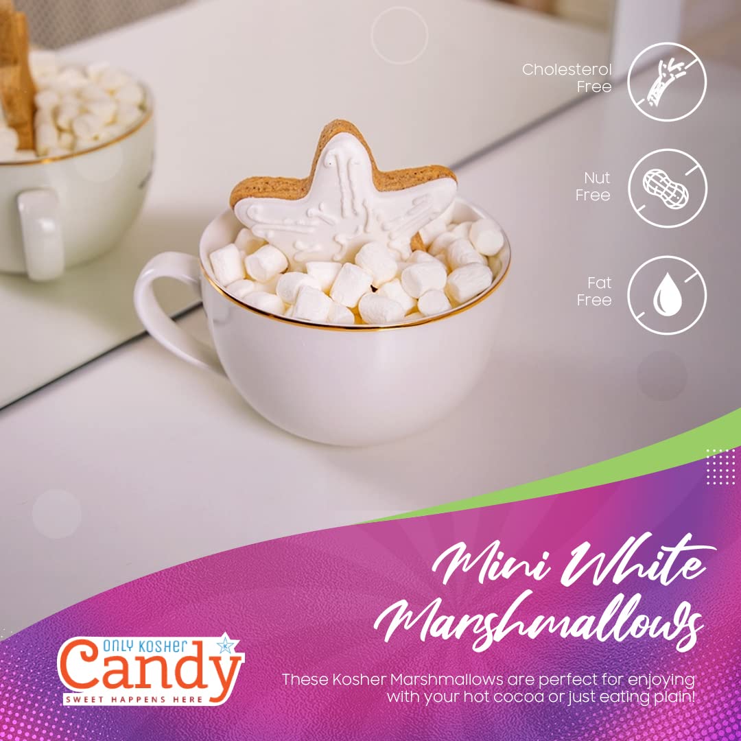 Kosher Mini Marshmallows - 8 Oz (Pack of 4) | Gluten-Free, Non-GMO | Perfect for Hot Chocolate, Baking & Campfire S'mores