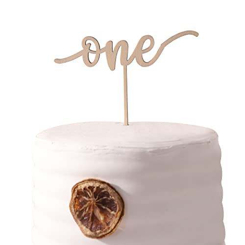 Wood Cake Toppers One Year Sign