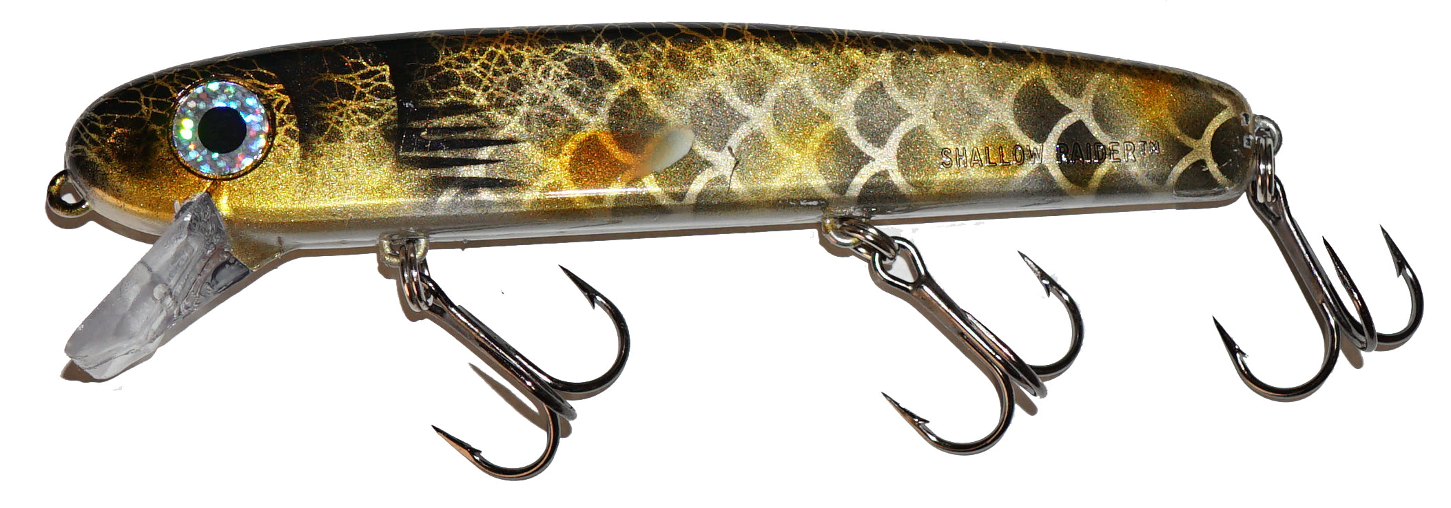 Bucher Custom ShallowRaider 5 Crankbait Fishing Lure - Topwater Bass Fishing Bait for Freshwater & Saltwater - Perfect for Shallow Water, Ponds, and Rivers