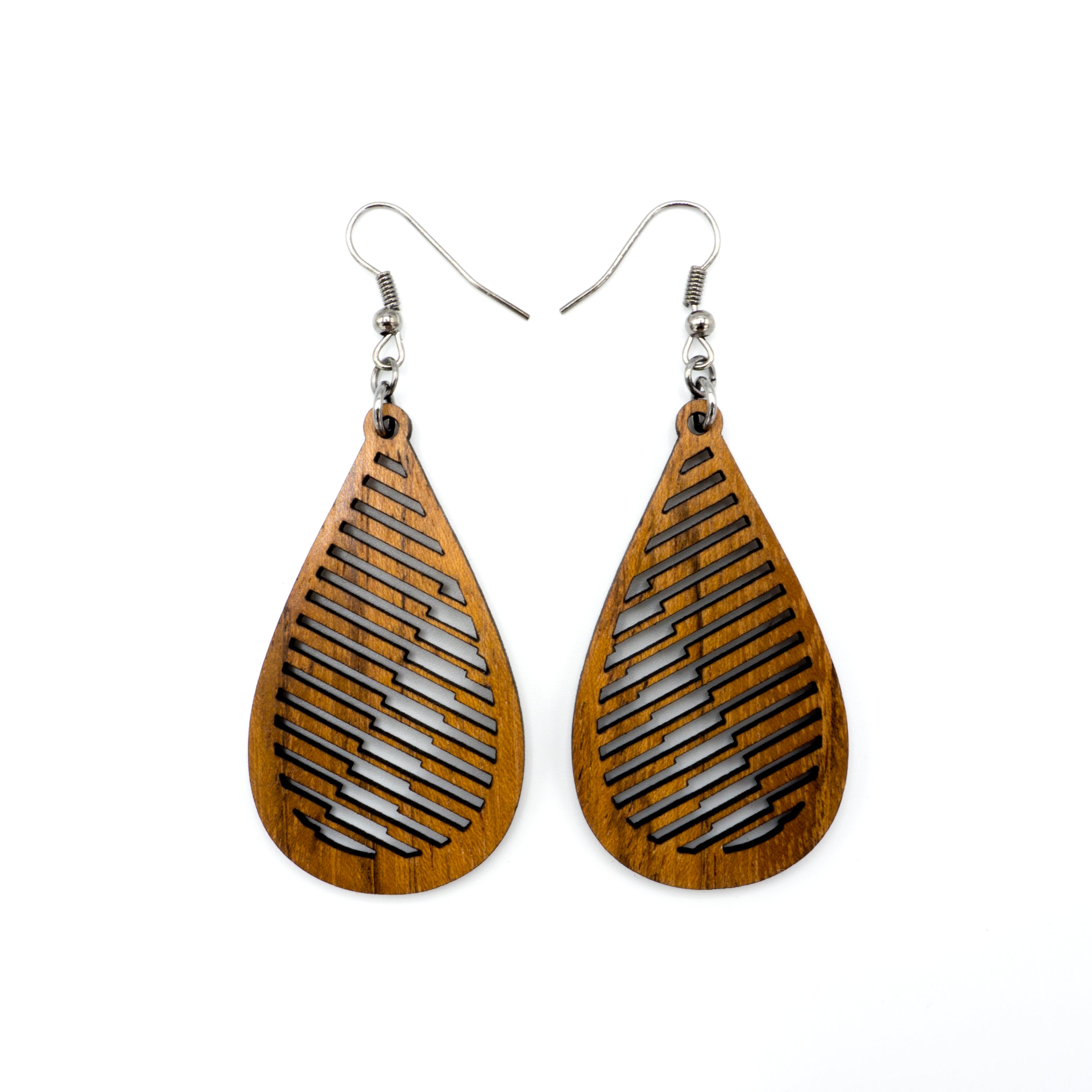 Handmade Jatoba Wood Drop Earrings - Lightweight & Hypoallergenic Dangle Earrings for Women - Boho Chic Accessories for Everyday Wear, Parties & Special Occasions