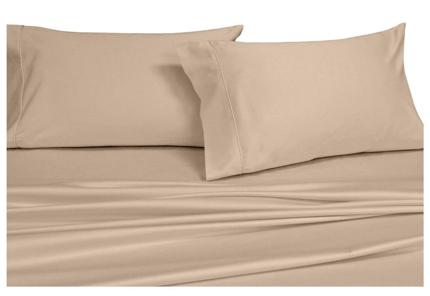Luxury 600-Thread Count Egyptian Cotton 5-Piece Split Queen Adjustable Bed Sheet Set - Deep Pocket Fits 7-9