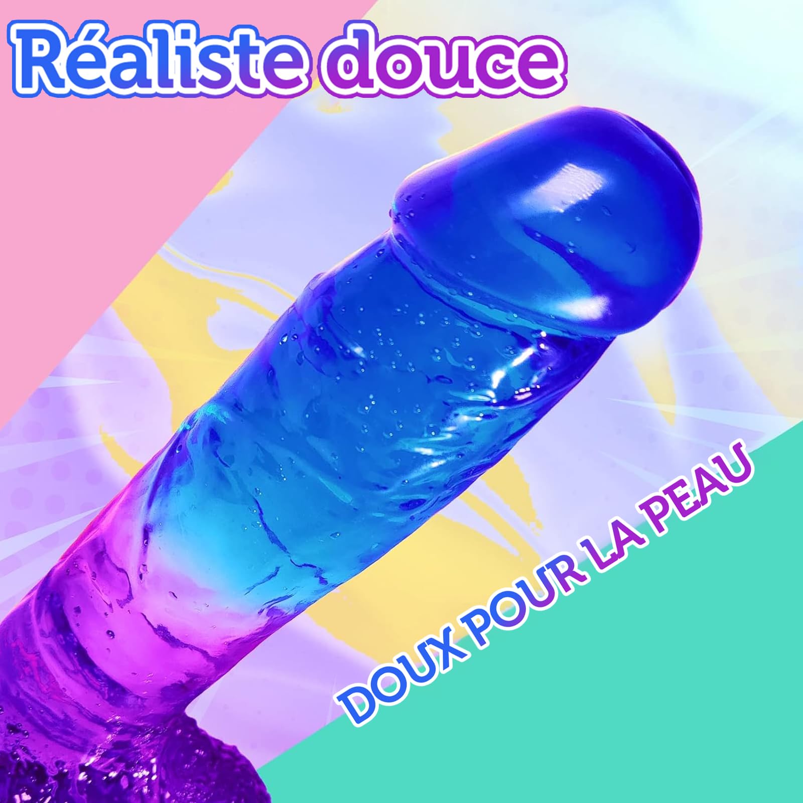 Realistic Silicone Dildo with Strong Suction Cup - 8.3 Inch G-Spot & Prostate Massager for Couples - Anal & Vaginal Sex Toy for Women & Men - Perfect for Solo Play, Partnered Intimacy & BDSM Exploration